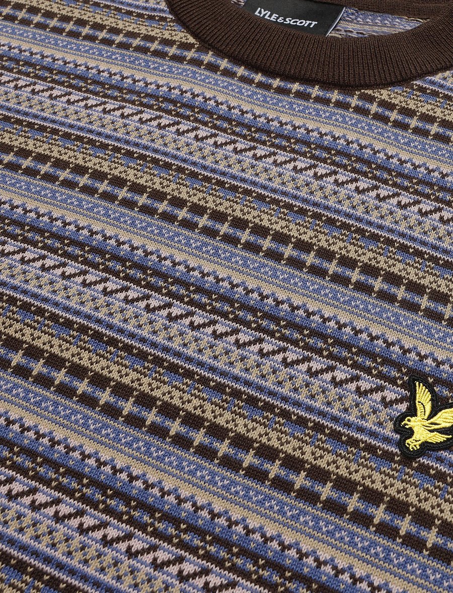 Lyle & Scott - Fairisle Crew Neck Jumper - rundhalsad - ebony - 2
