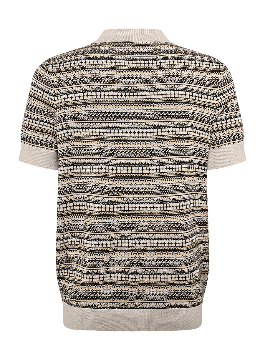 Lyle & Scott - Fairisle Short Sleeve Polo - stickade pikéer - cove - 1