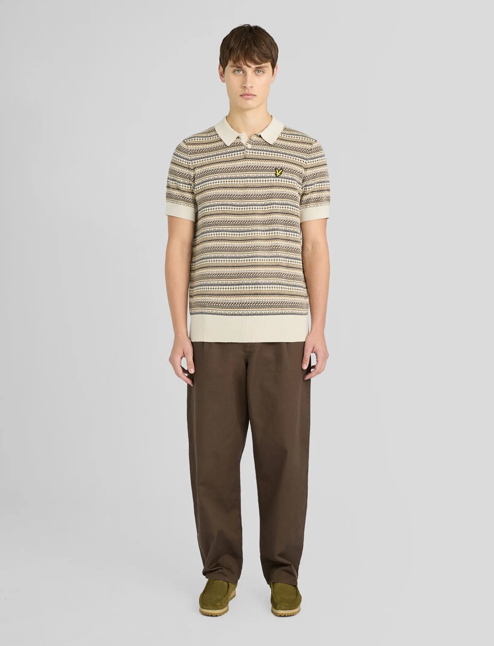 Fairisle Short Sleeve Polo 3