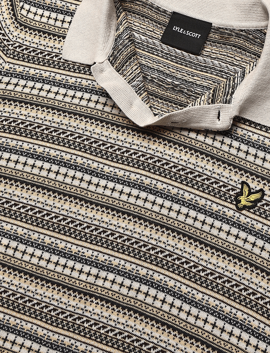 Lyle & Scott - Fairisle Short Sleeve Polo - stickade pikéer - cove - 2