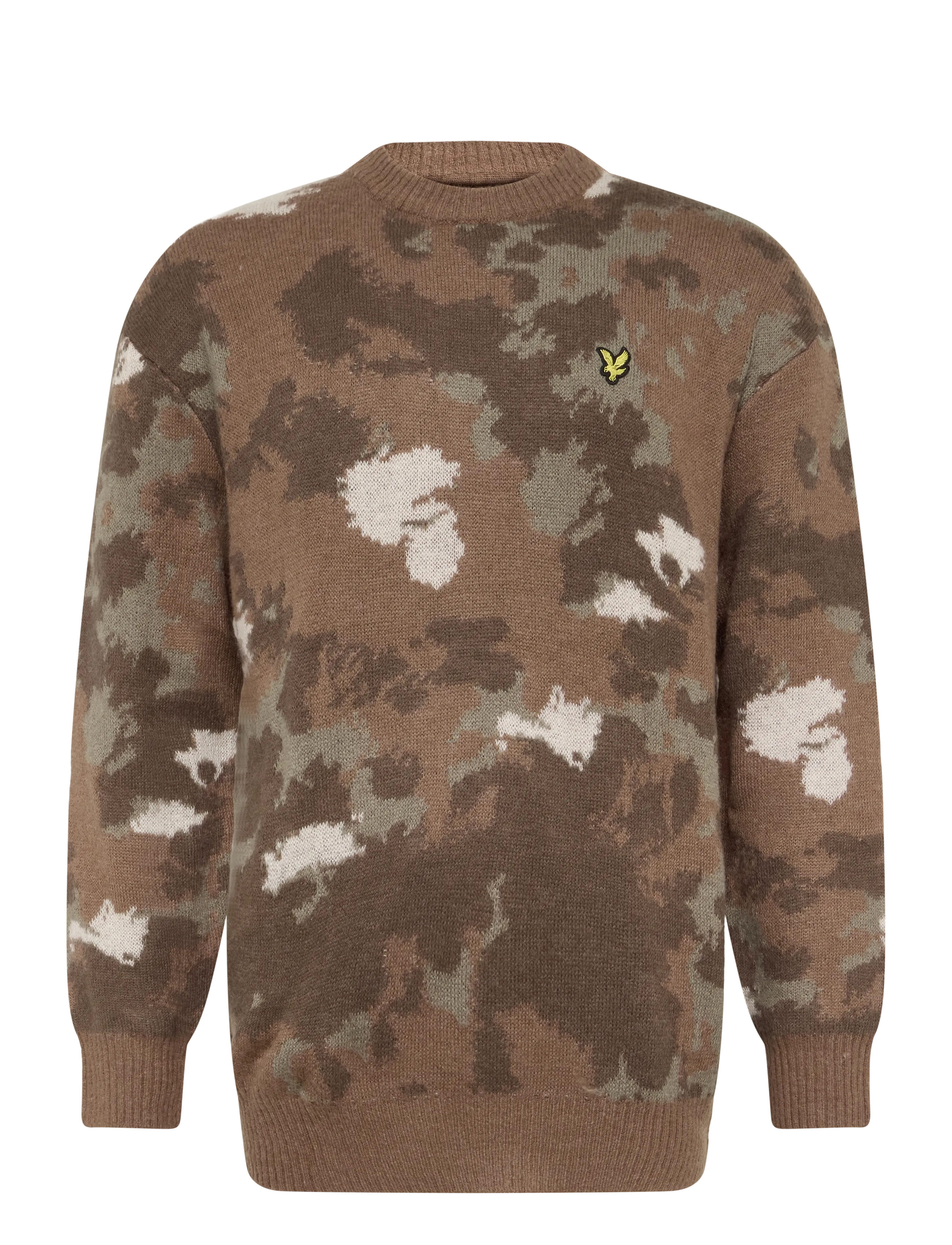 Lyle & Scott Animal Print Jacquard Jumper - Apģērbi - MULLED CHESTNUT / brown