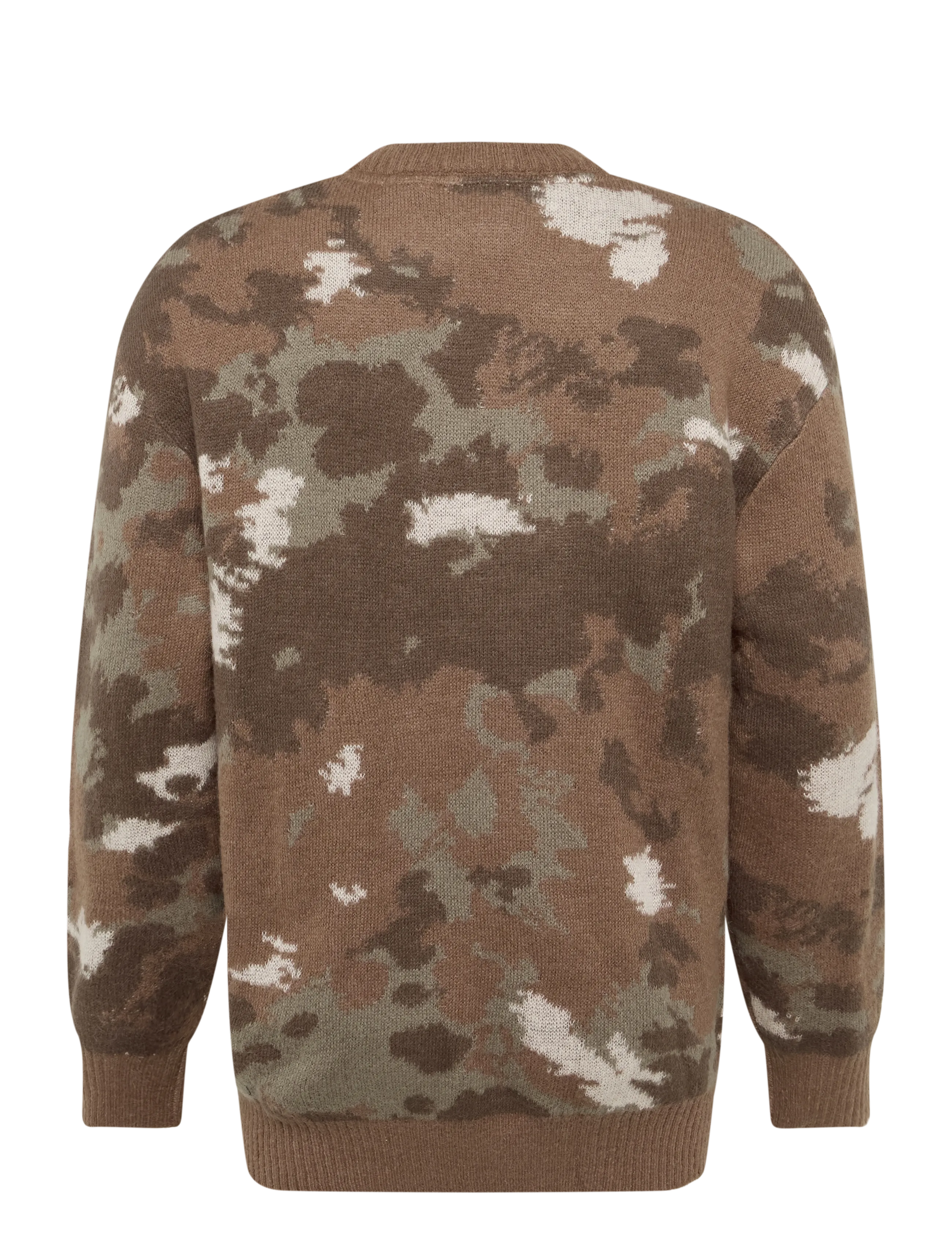 Lyle & Scott - Animal Print Jacquard Jumper - efterårstøj - mulled chestnut - 1