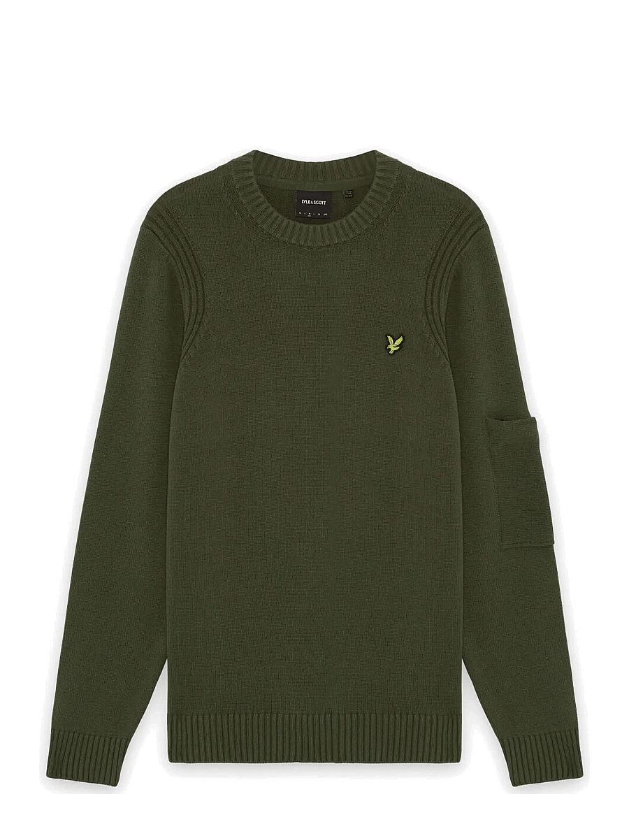 Lyle & Scott - Rib Insert Crew Neck Jumper - rundhals - true olive - 1