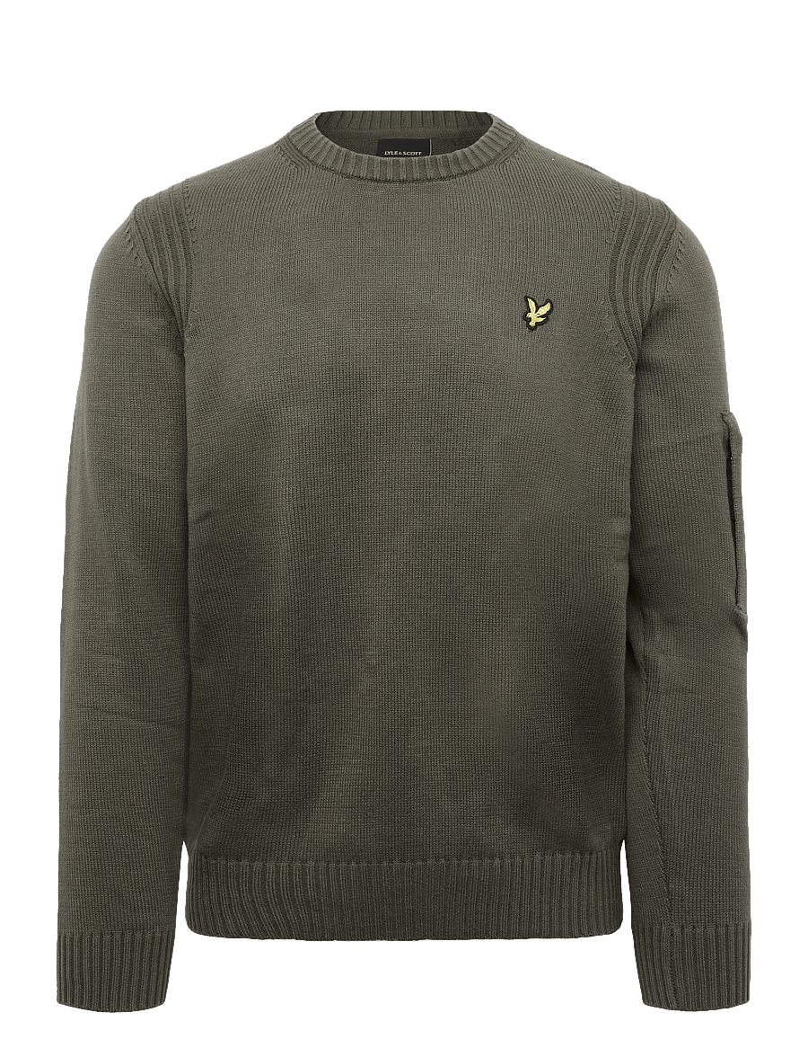 Lyle & Scott - Rib Insert Crew Neck Jumper - rundhalsad - true olive - 1