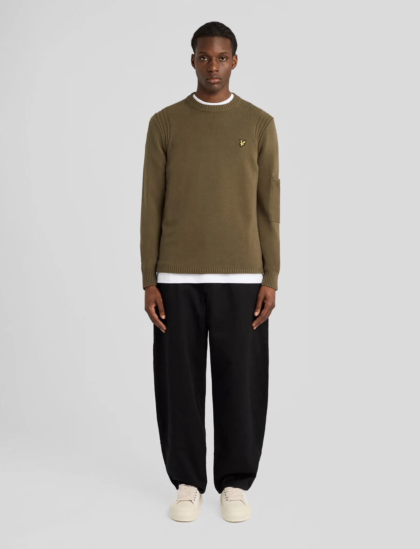 Lyle & Scott - Rib Insert Crew Neck Jumper - rundhals - true olive - 3