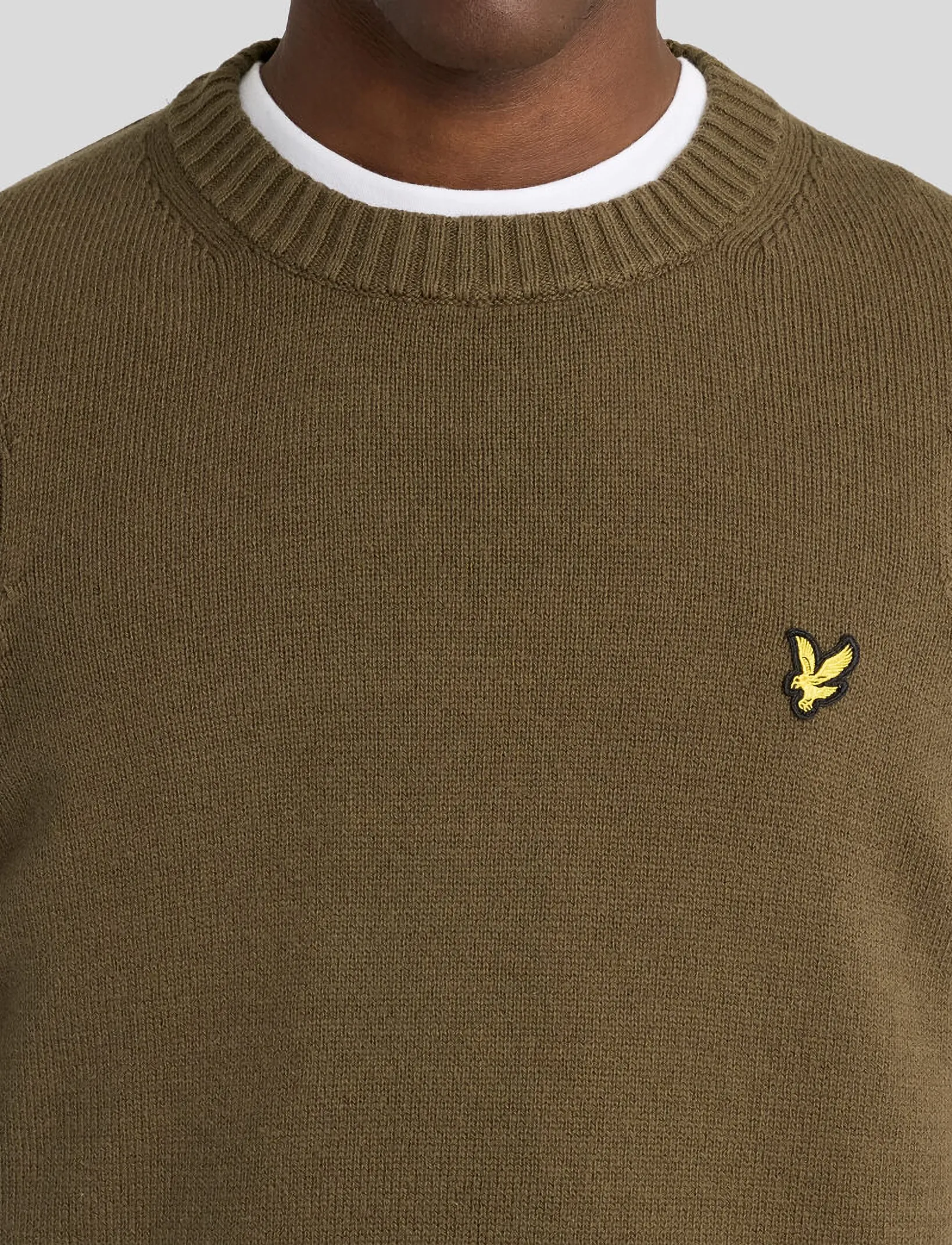 Lyle & Scott - Rib Insert Crew Neck Jumper - rundhals - true olive - 4