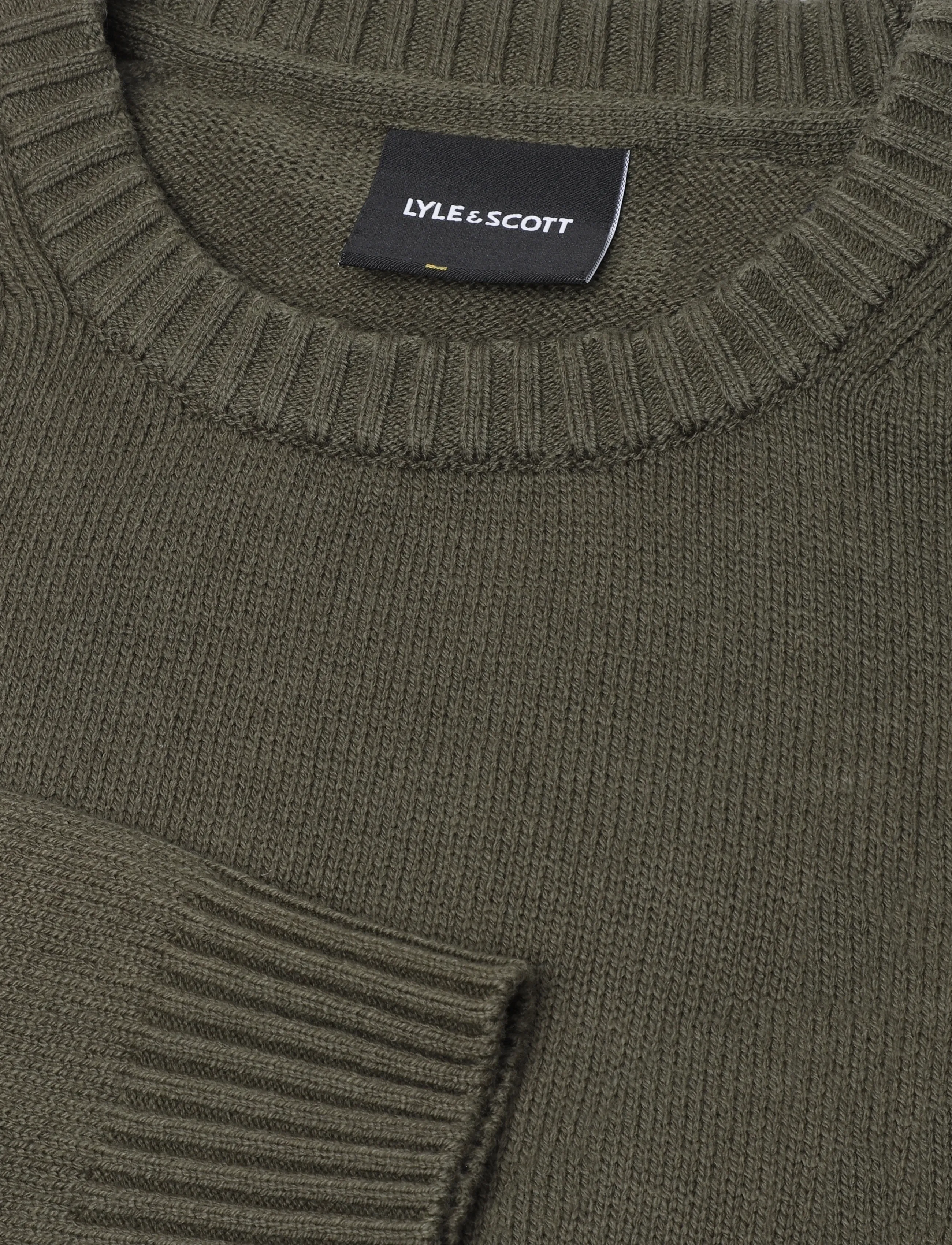 Lyle & Scott - Rib Insert Crew Neck Jumper - rundhals - true olive - 5