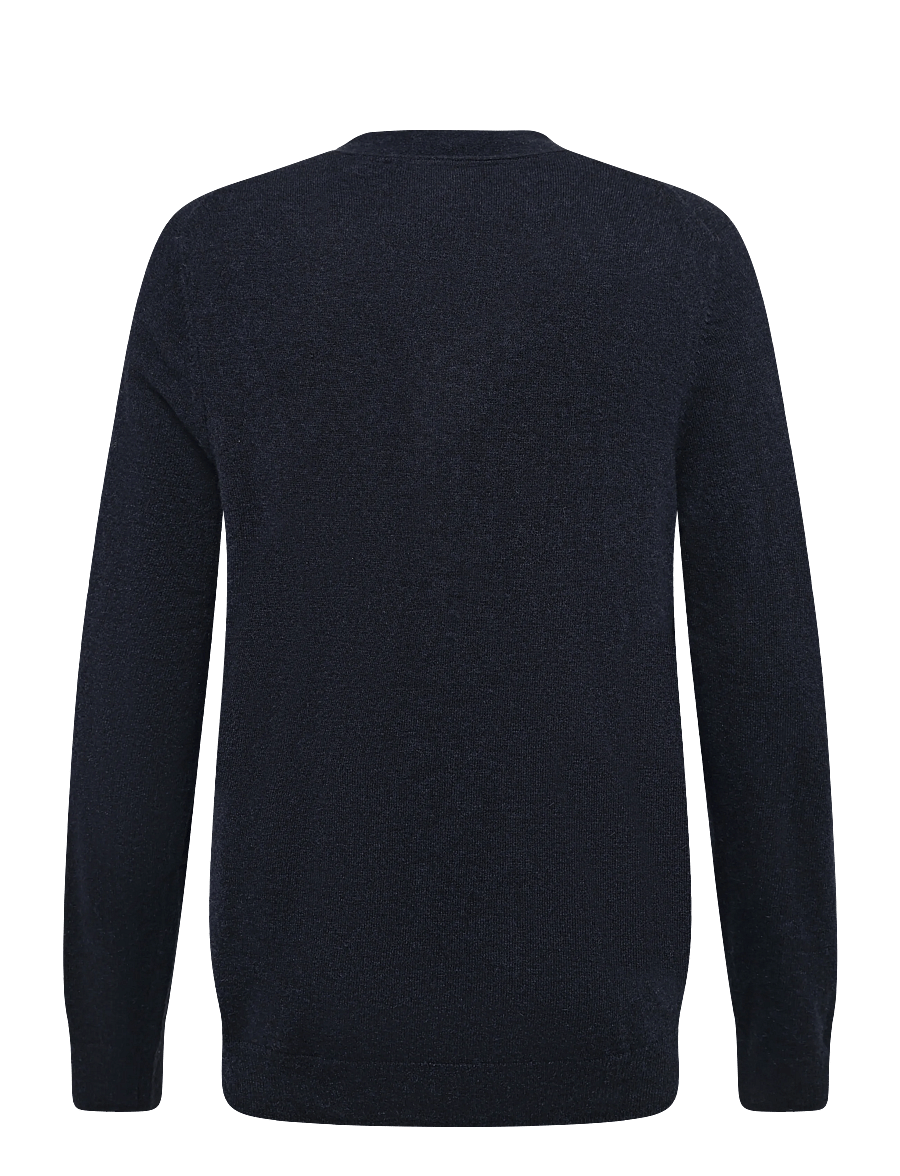 Lyle & Scott - Lambswool Blend V Neck Cardigan - strickjacken - dark navy marl - 1