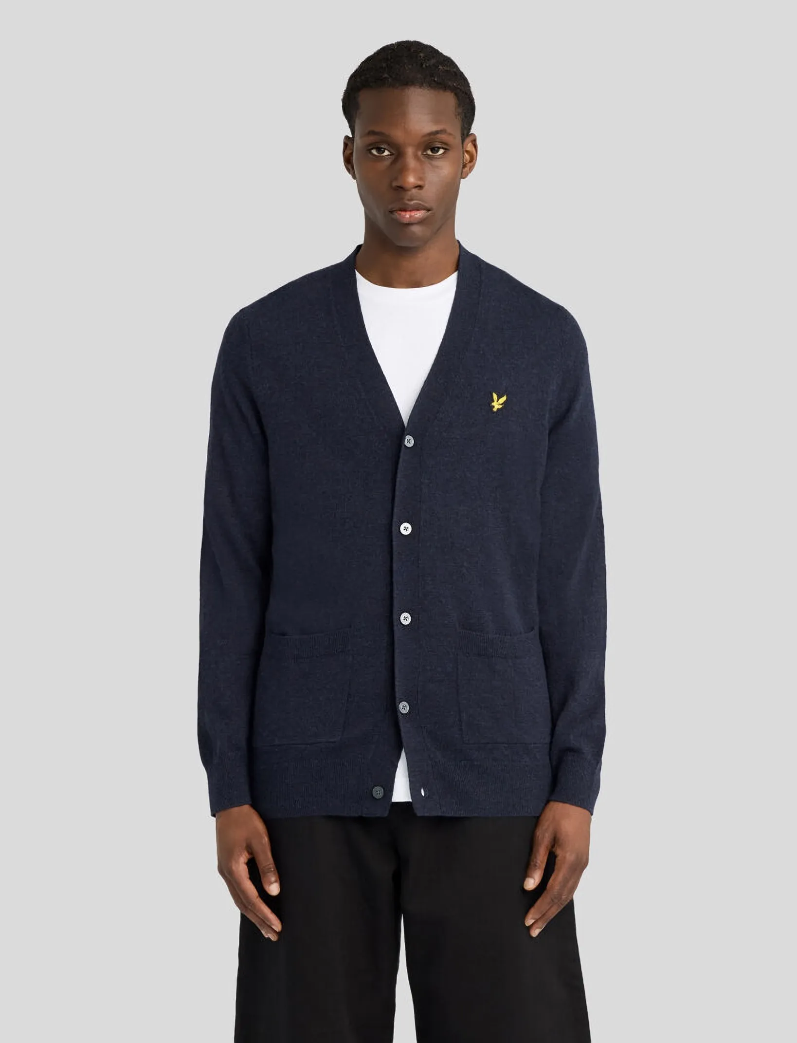 Lambswool Blend V Neck Cardigan