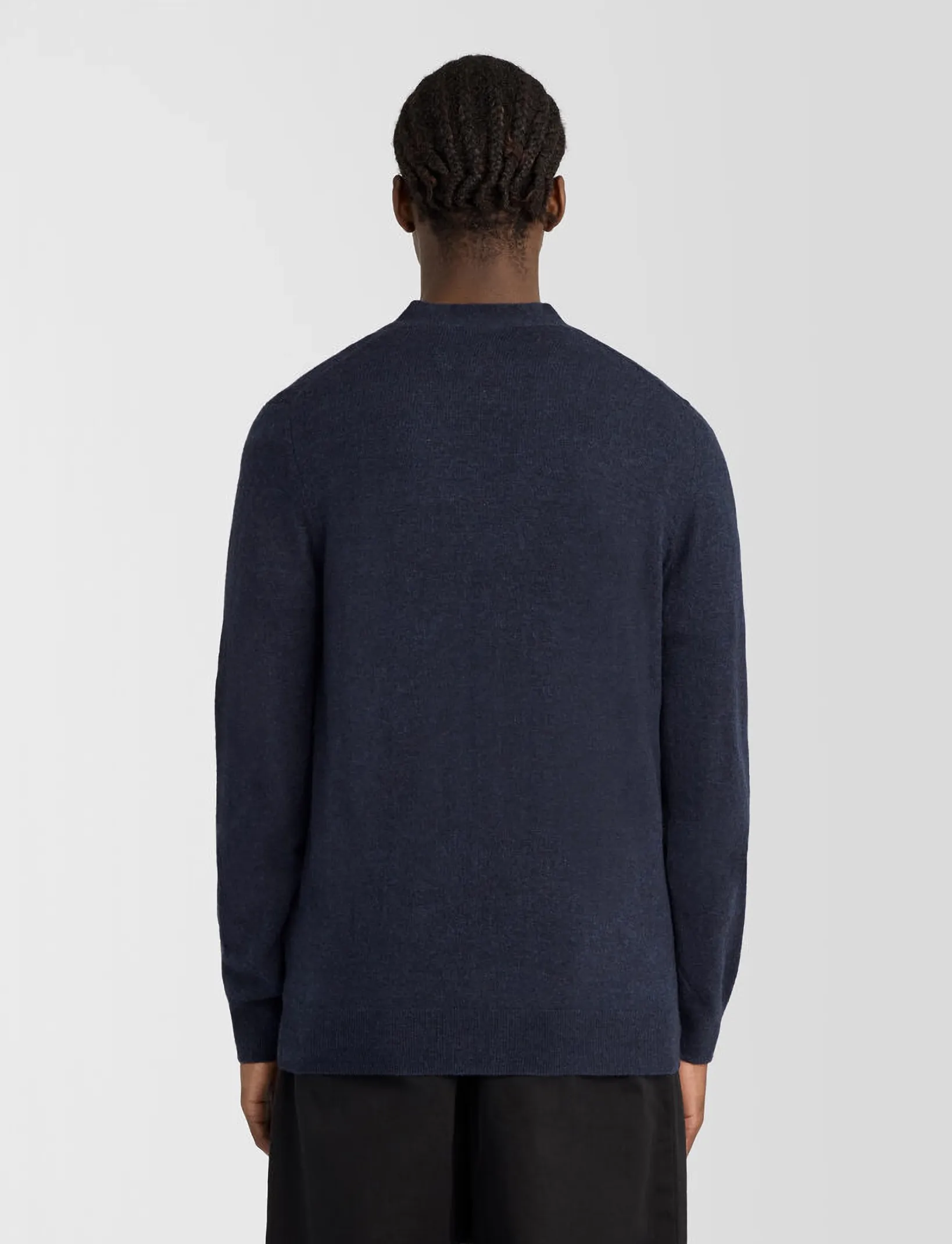 Lyle & Scott - Lambswool Blend V Neck Cardigan - cardigans - dark navy marl - 3