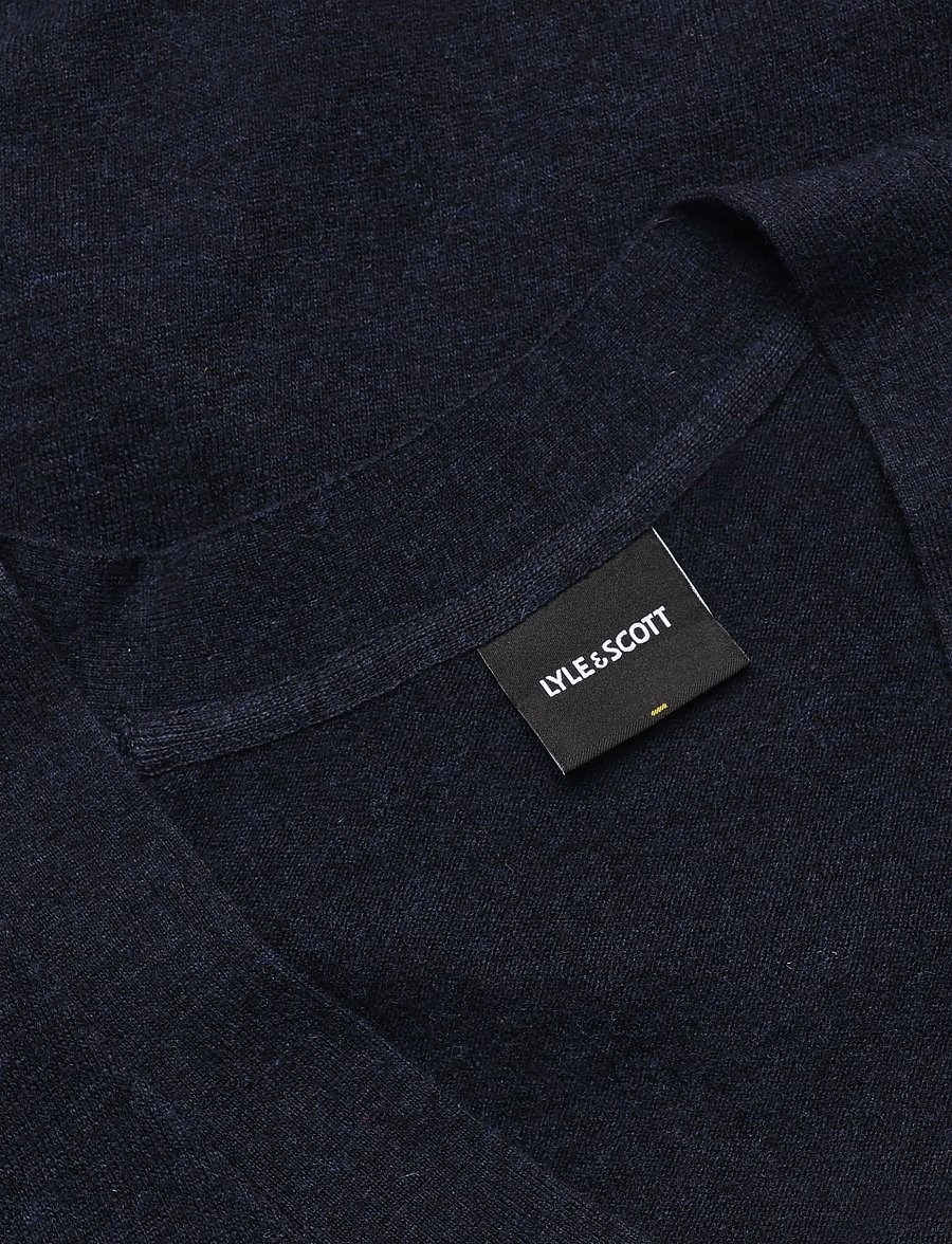 Lyle & Scott - Lambswool Blend V Neck Cardigan - strickjacken - dark navy marl - 2