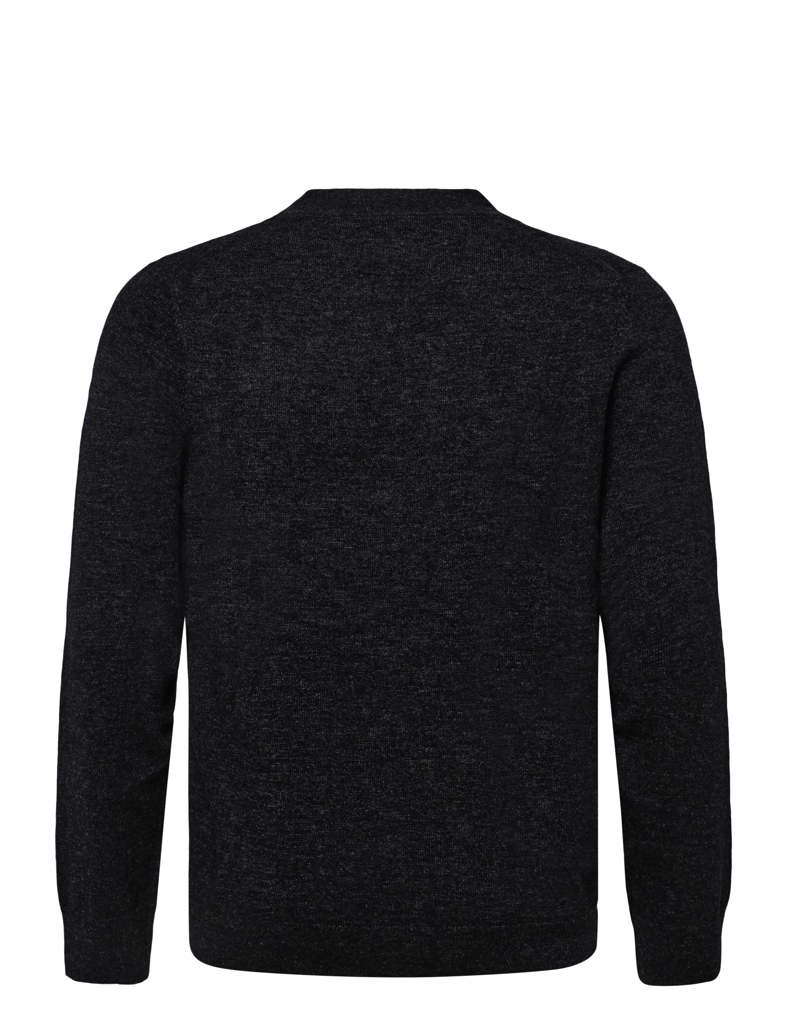 Lyle & Scott - Lambswool Blend V Neck Cardigan - kardiganid - jet black marl - 1
