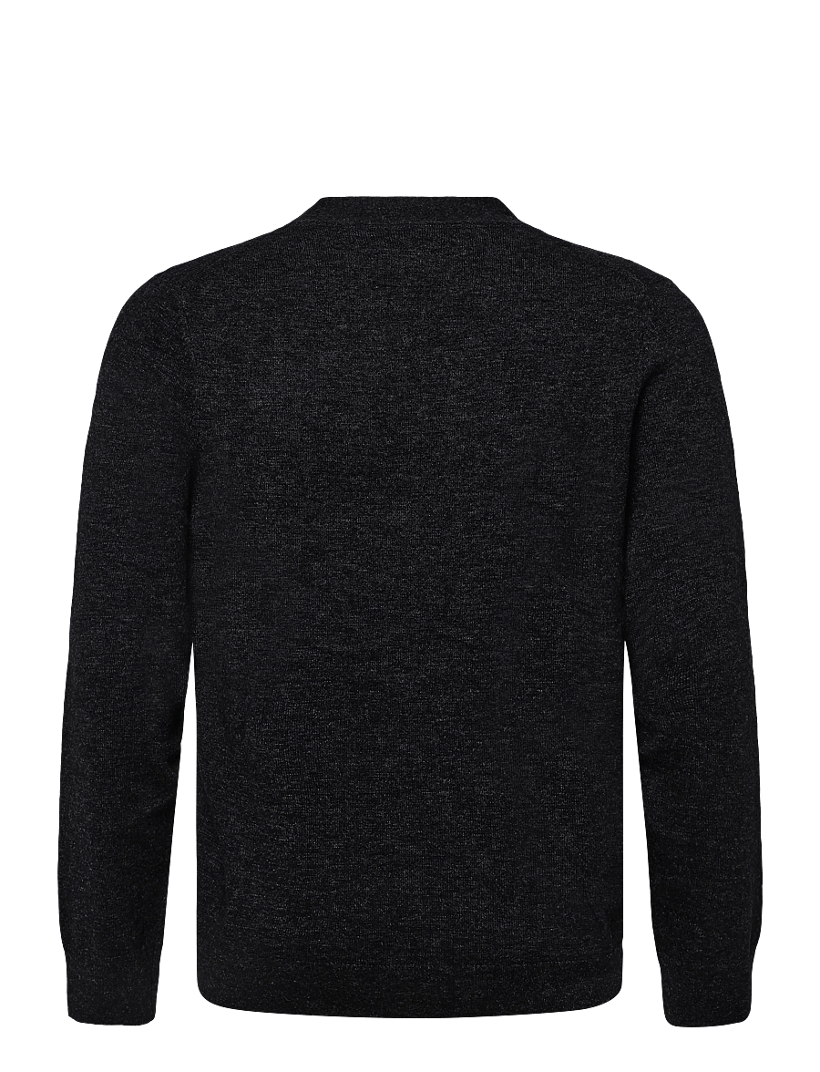 Lyle & Scott - Lambswool Blend V Neck Cardigan - kardiganid - jet black marl - 1
