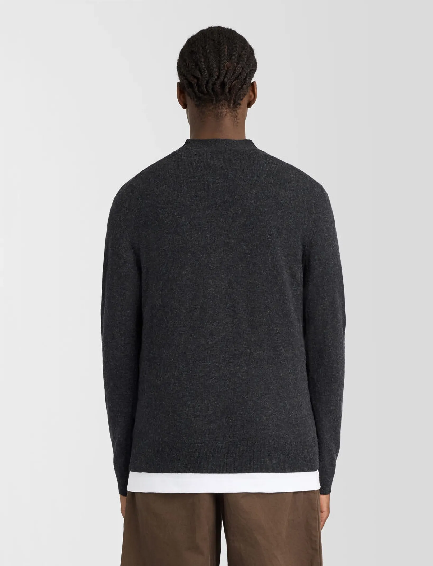Lyle & Scott - Lambswool Blend V Neck Cardigan - efterårstøj - jet black marl - 3