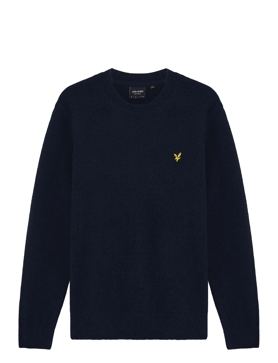 Lyle & Scott - Brushed Crew Neck Jumper - rund hals - dark navy - 1