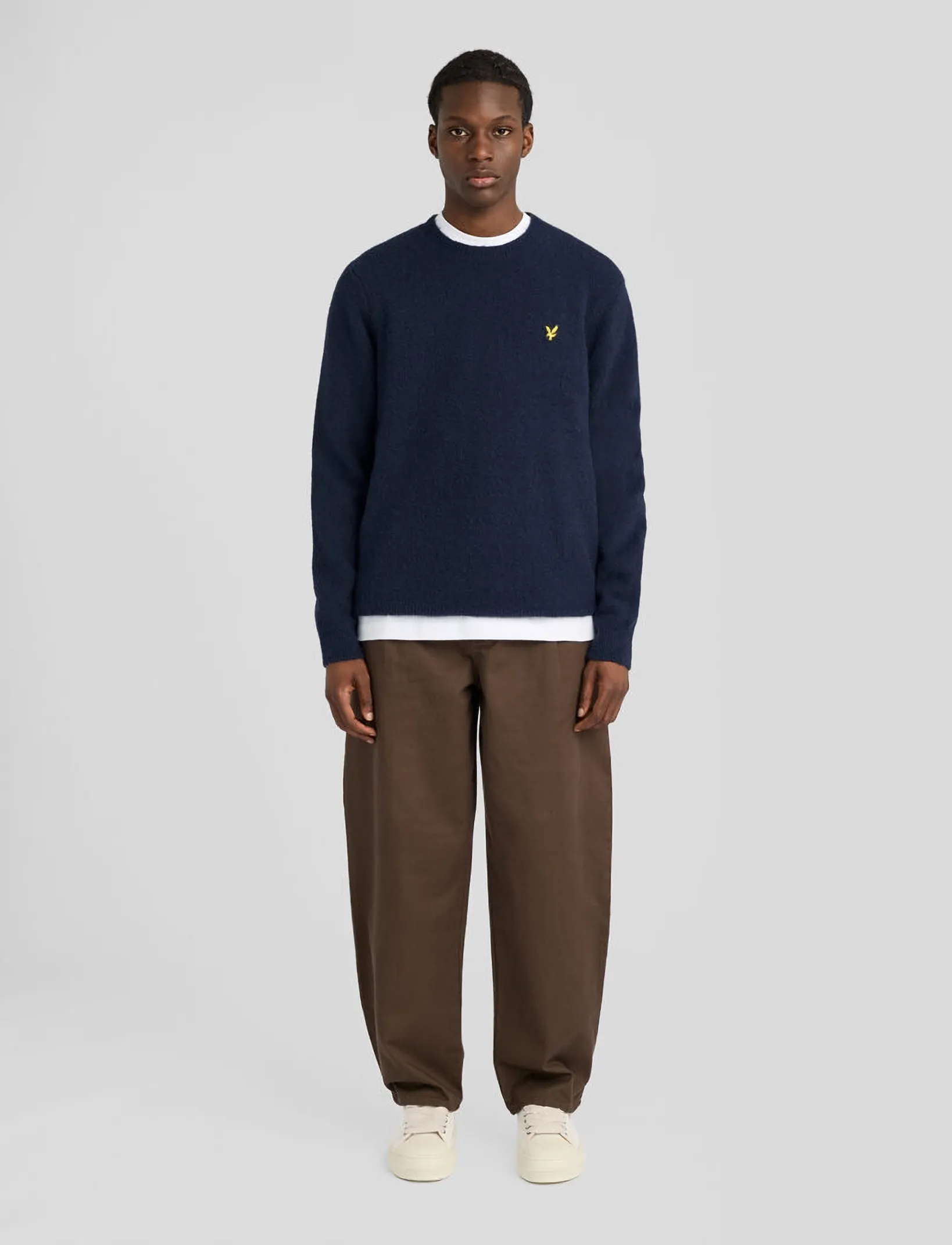Lyle & Scott - Brushed Crew Neck Jumper - rund hals - dark navy - 3