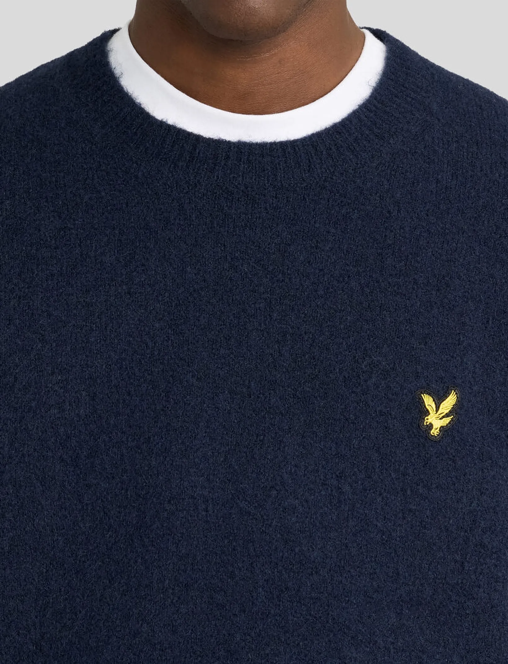 Lyle & Scott - Brushed Crew Neck Jumper - rund hals - dark navy - 4
