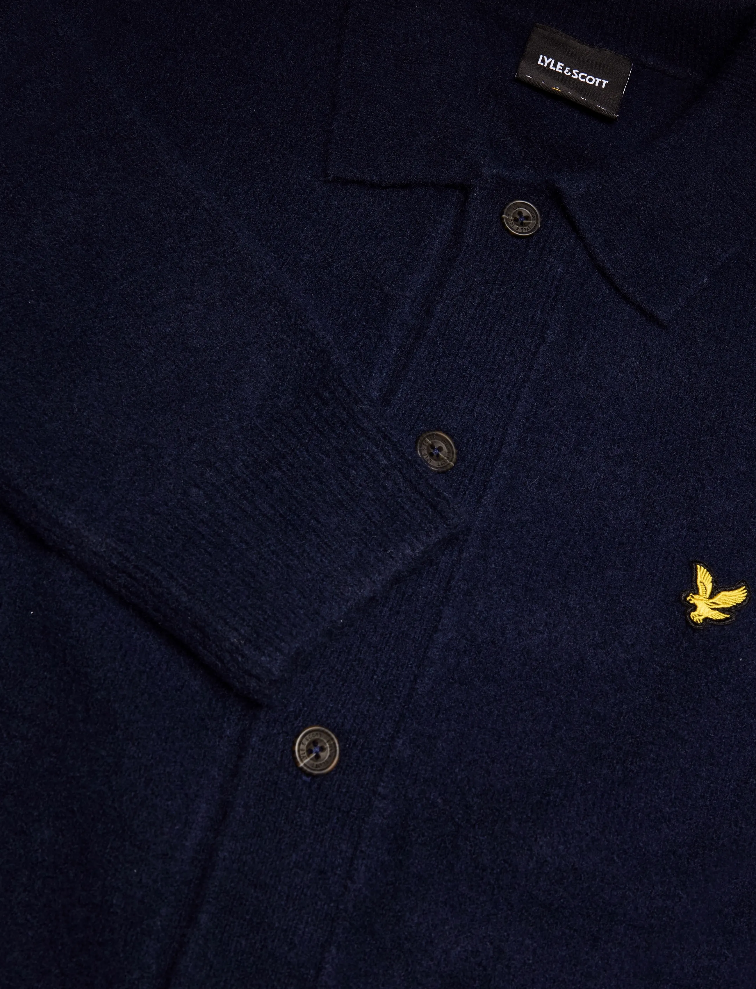 Lyle & Scott - Brushed Knitted Shirt - kardiganid - dark navy - 2