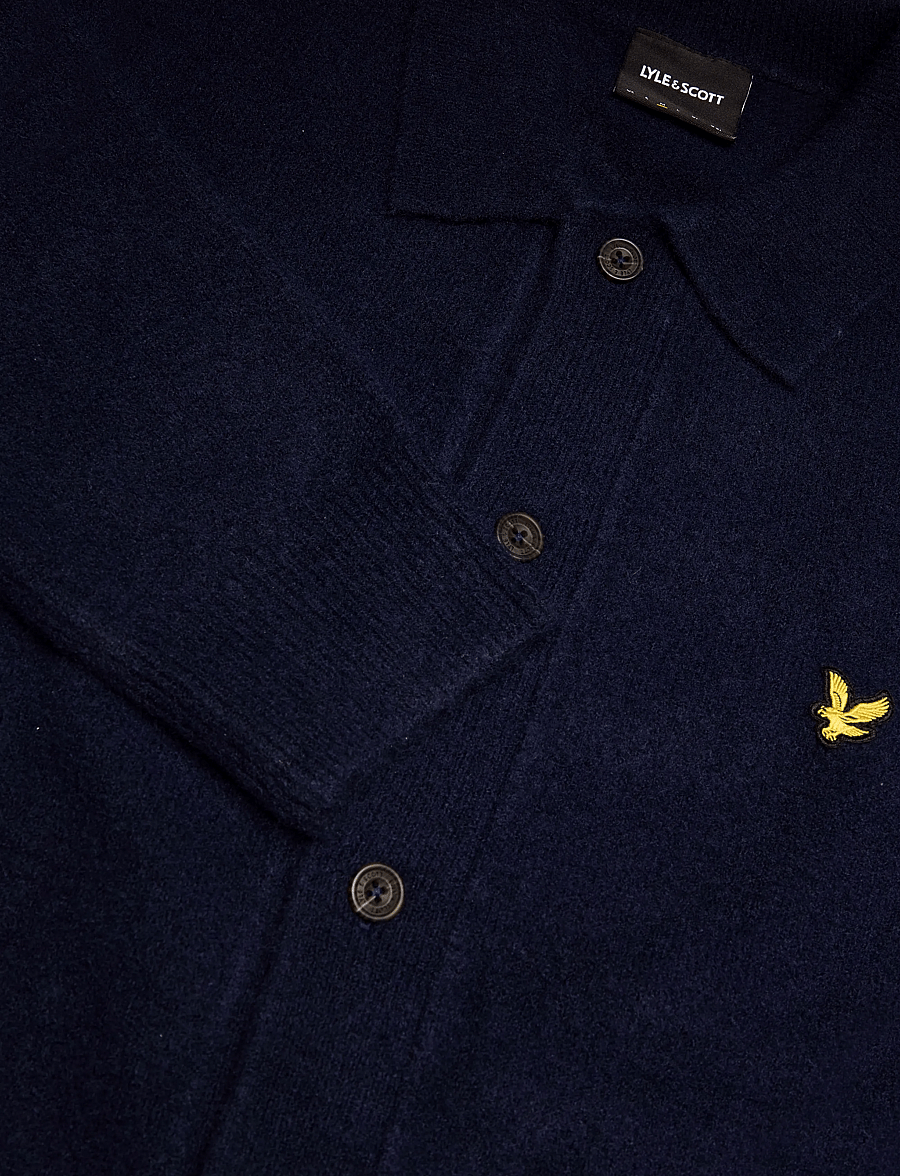 Lyle & Scott - Brushed Knitted Shirt - kardiganid - dark navy - 2