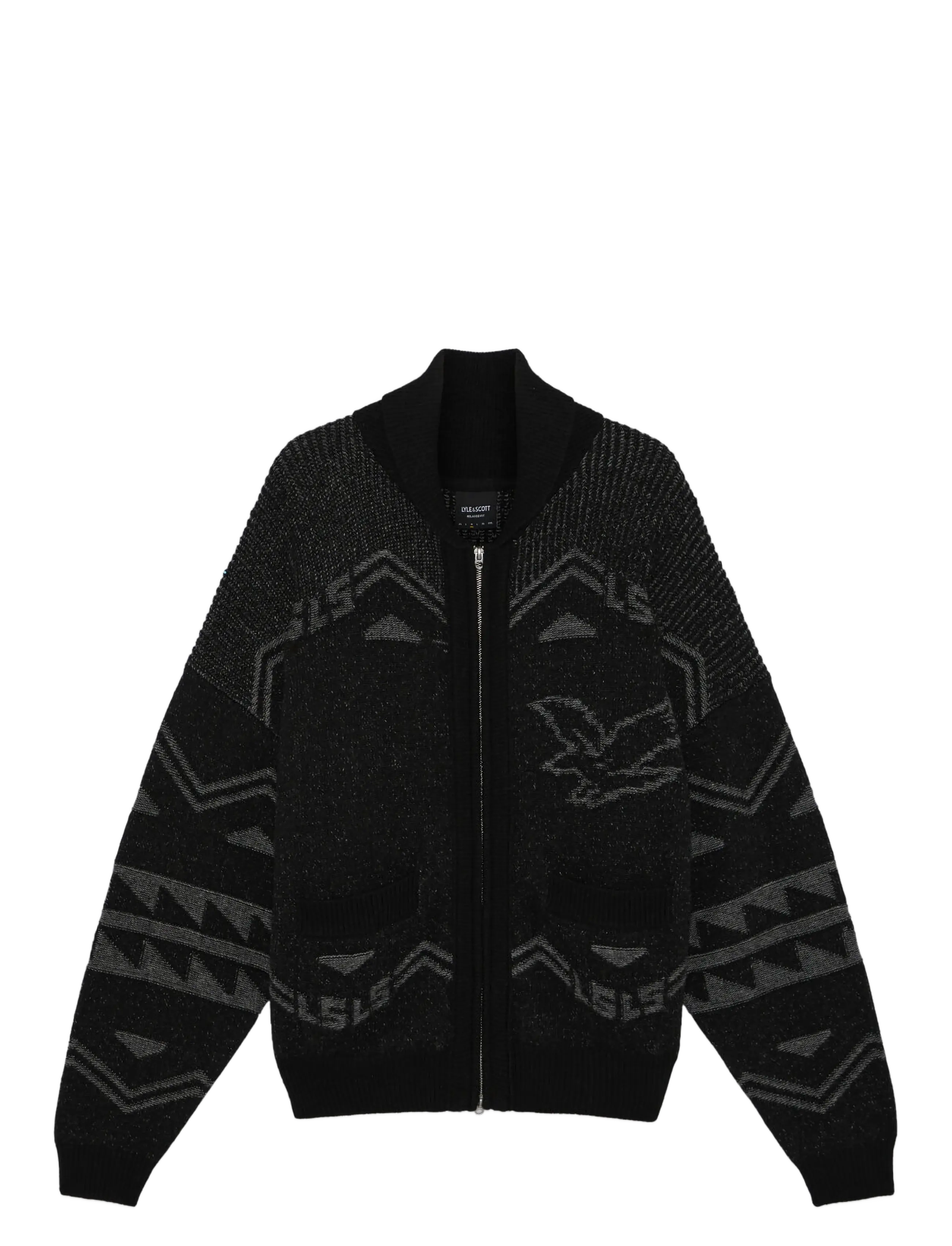 Jacquard Full Zip Cardigan