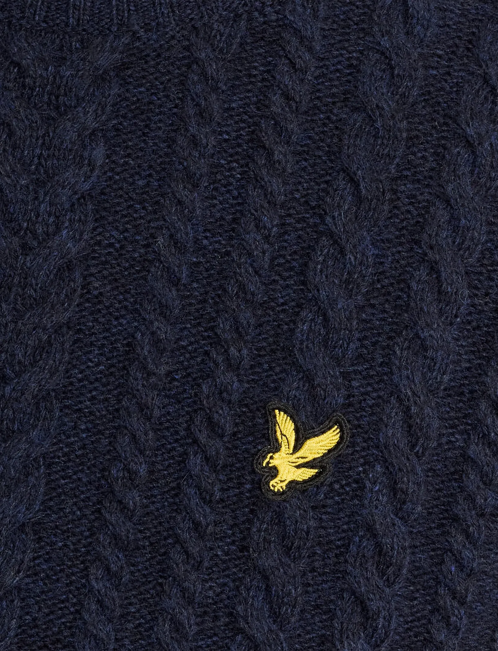 Lyle & Scott - Cable Knit Crew Neck Jumper - rund hals - dark navy marl - 5