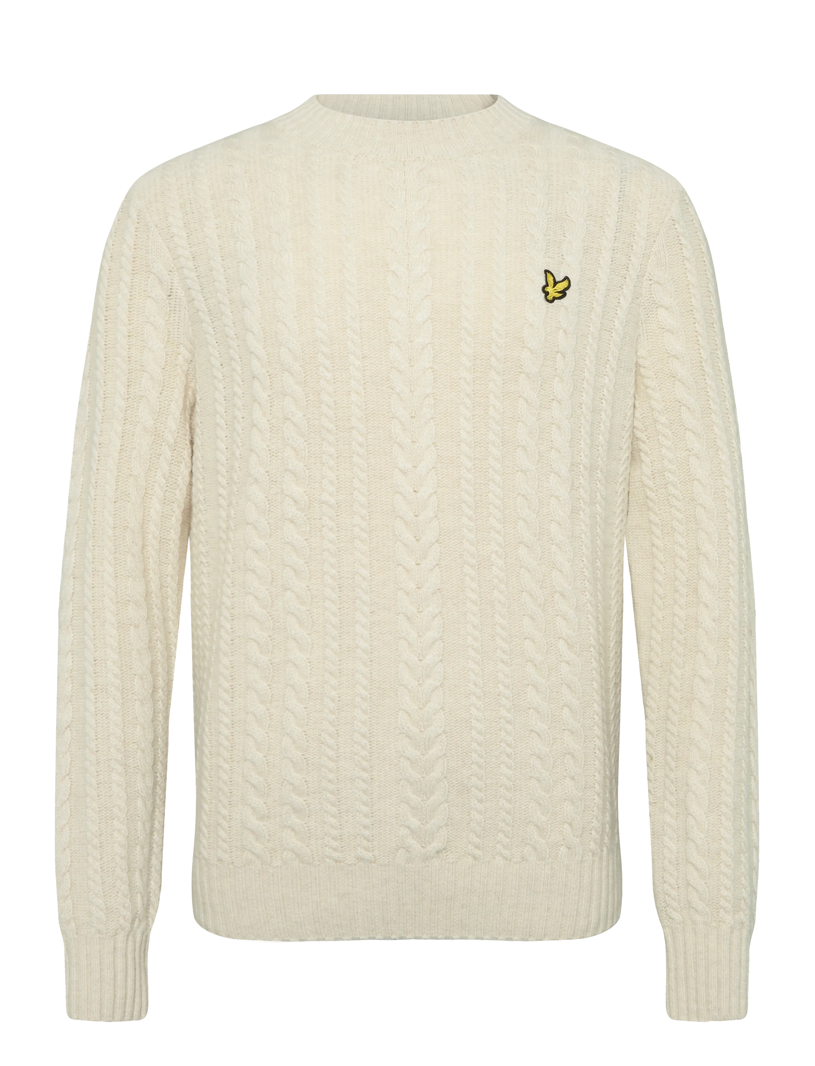 Lyle & Scott Cable Knit Crew Neck Jumper - Kleidung - PUTTY MARL / beige
