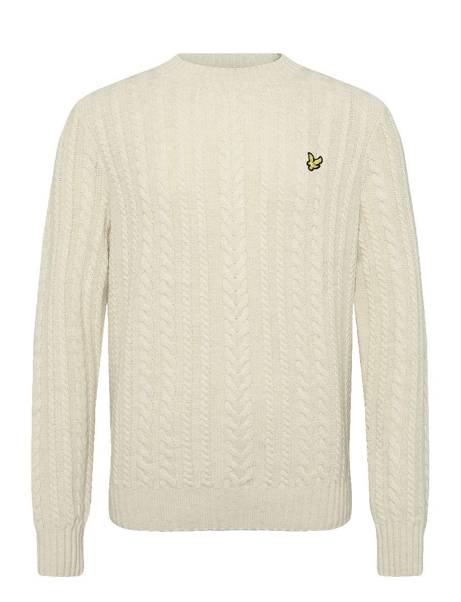Lyle & Scott - Cable Knit Crew Neck Jumper - rundhals - putty marl - 0