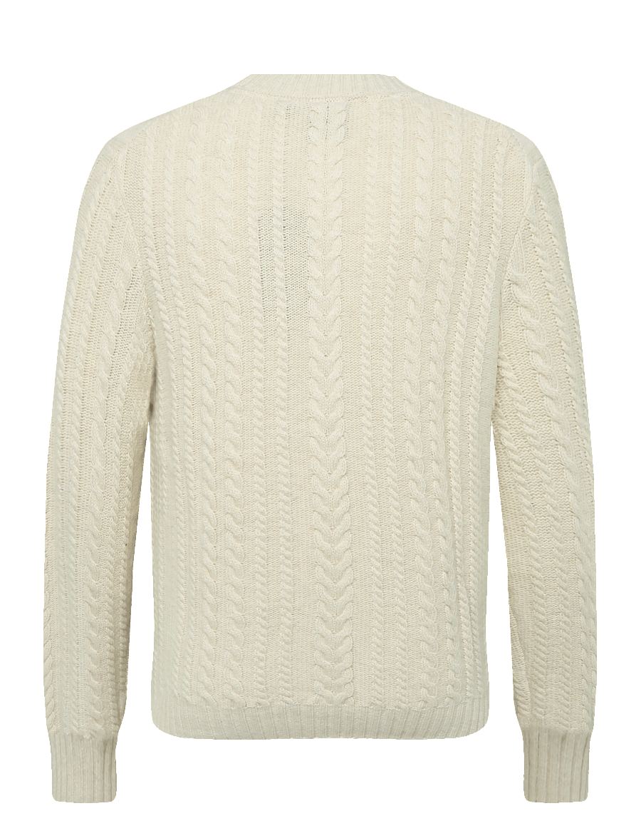 Lyle & Scott - Cable Knit Crew Neck Jumper - rundhals - putty marl - 1
