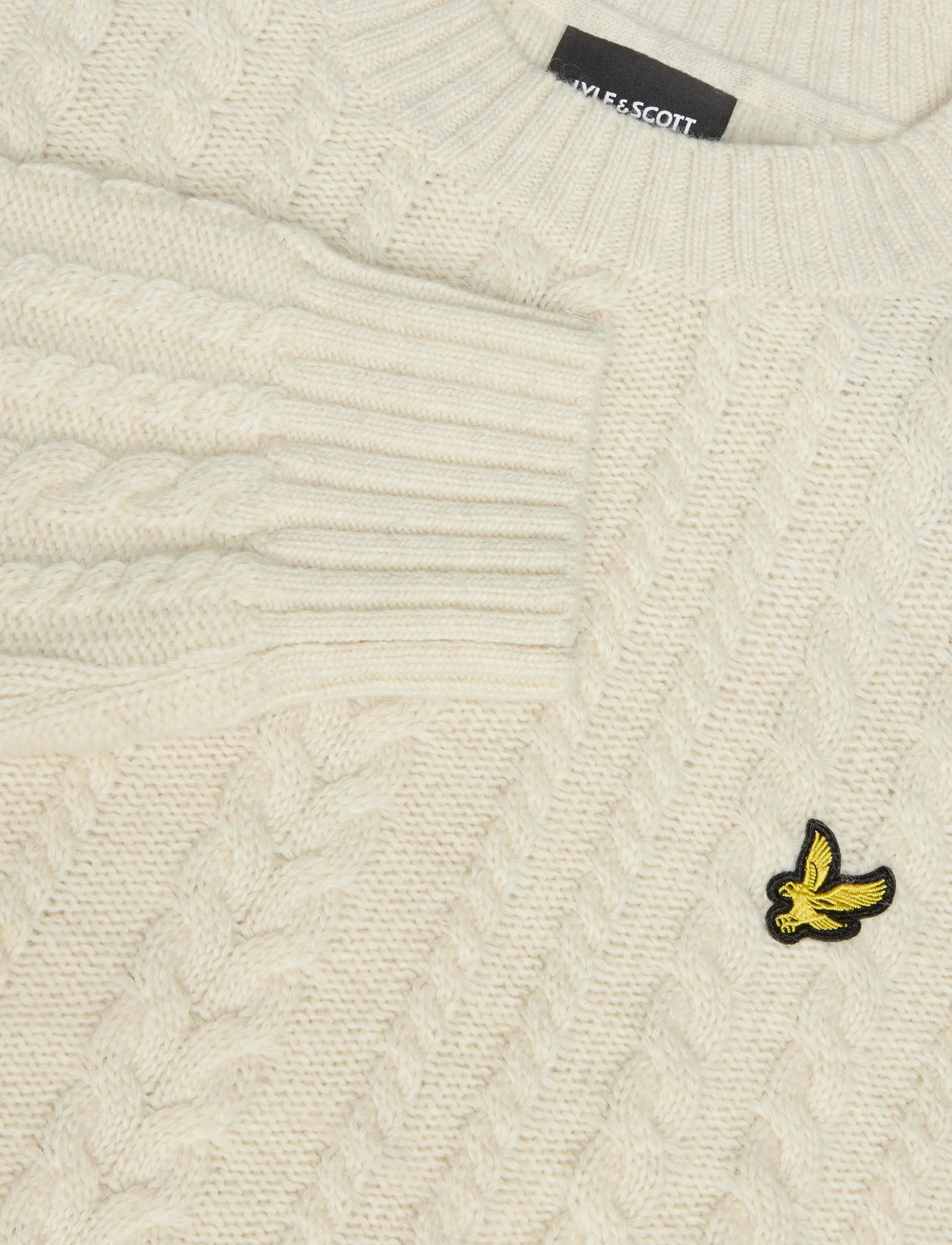 Lyle & Scott - Cable Knit Crew Neck Jumper - rundhals - putty marl - 2