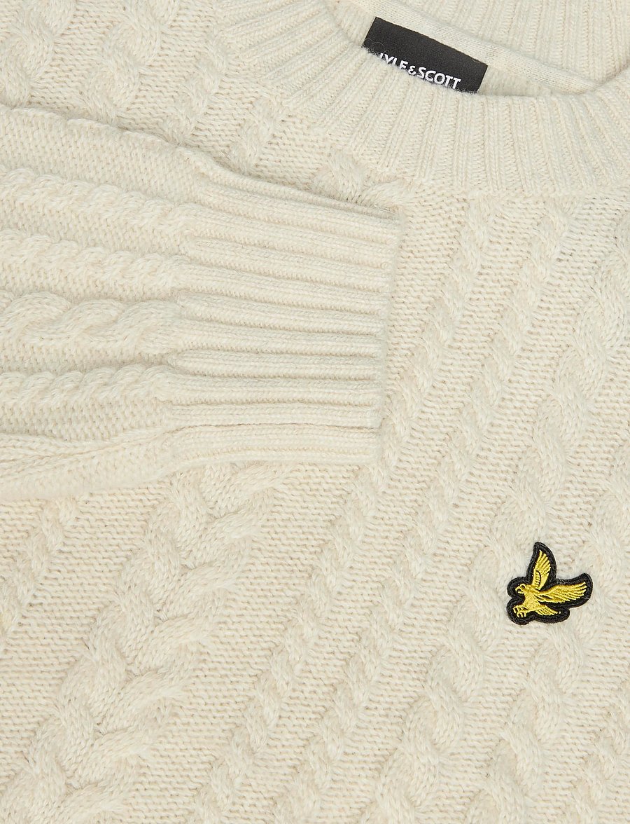 Lyle & Scott - Cable Knit Crew Neck Jumper - rundhals - putty marl - 2