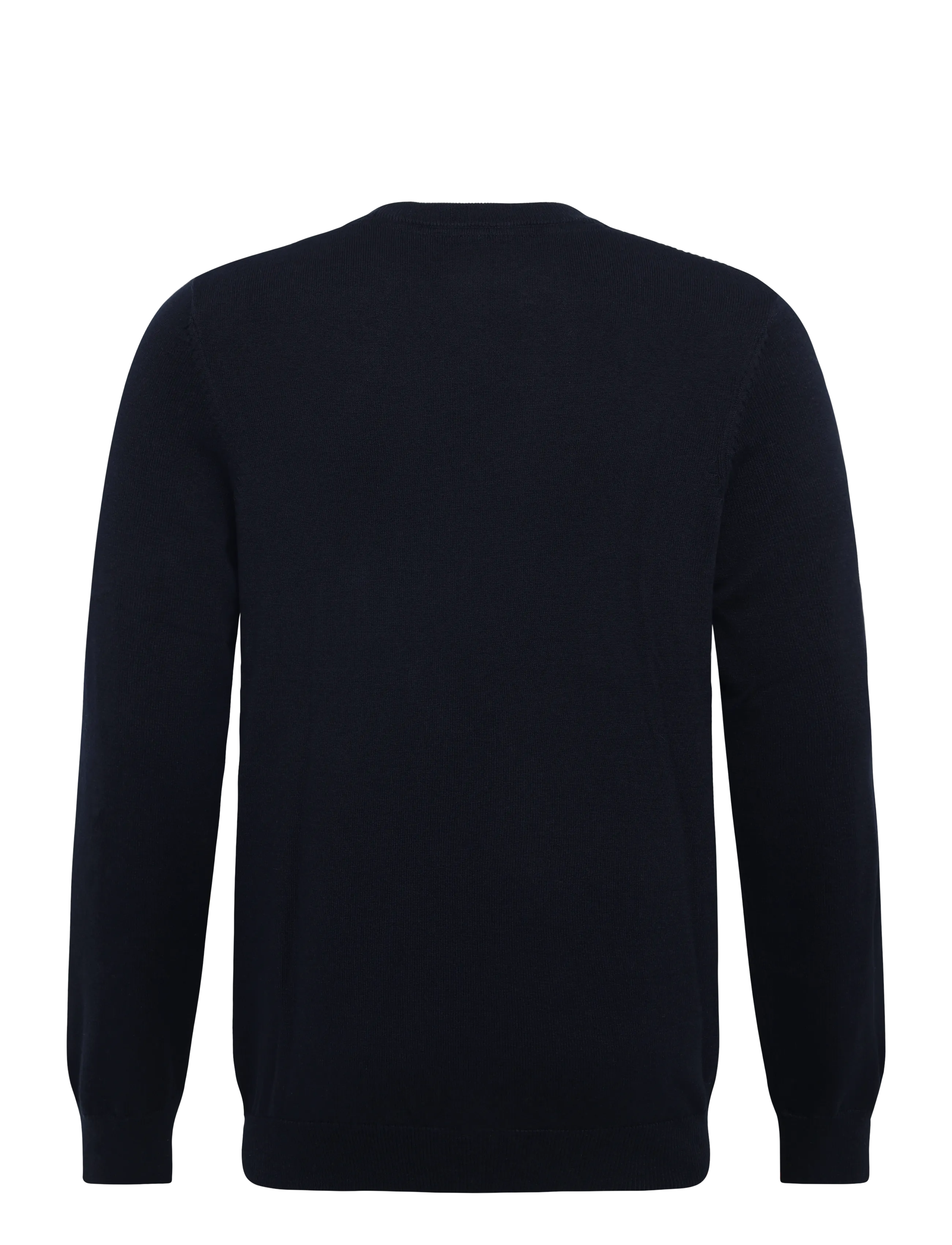 Lyle & Scott - Panelled Waffle Crew Neck Jumper - round necks - dark navy - 1