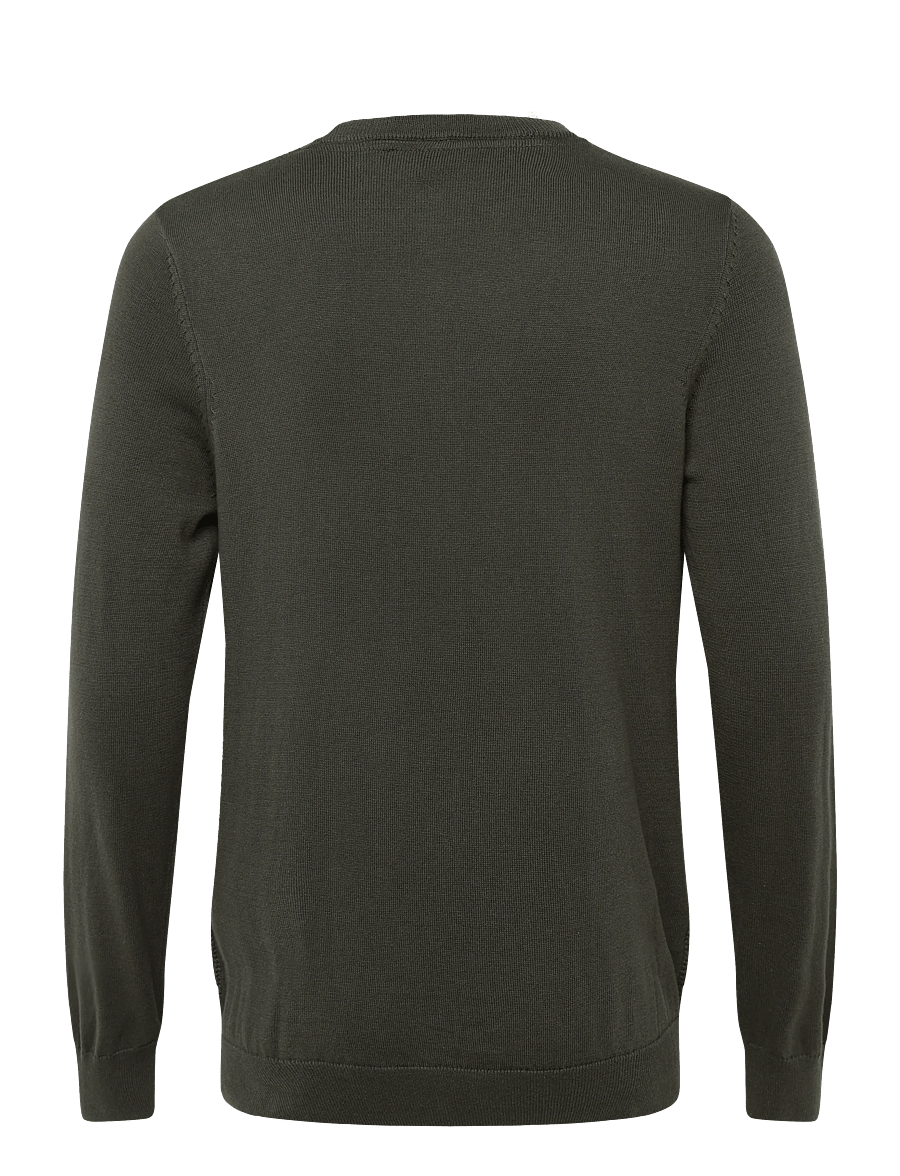 Lyle & Scott - Panelled Waffle Crew Neck Jumper - rundhalsad - shadow slate - 1