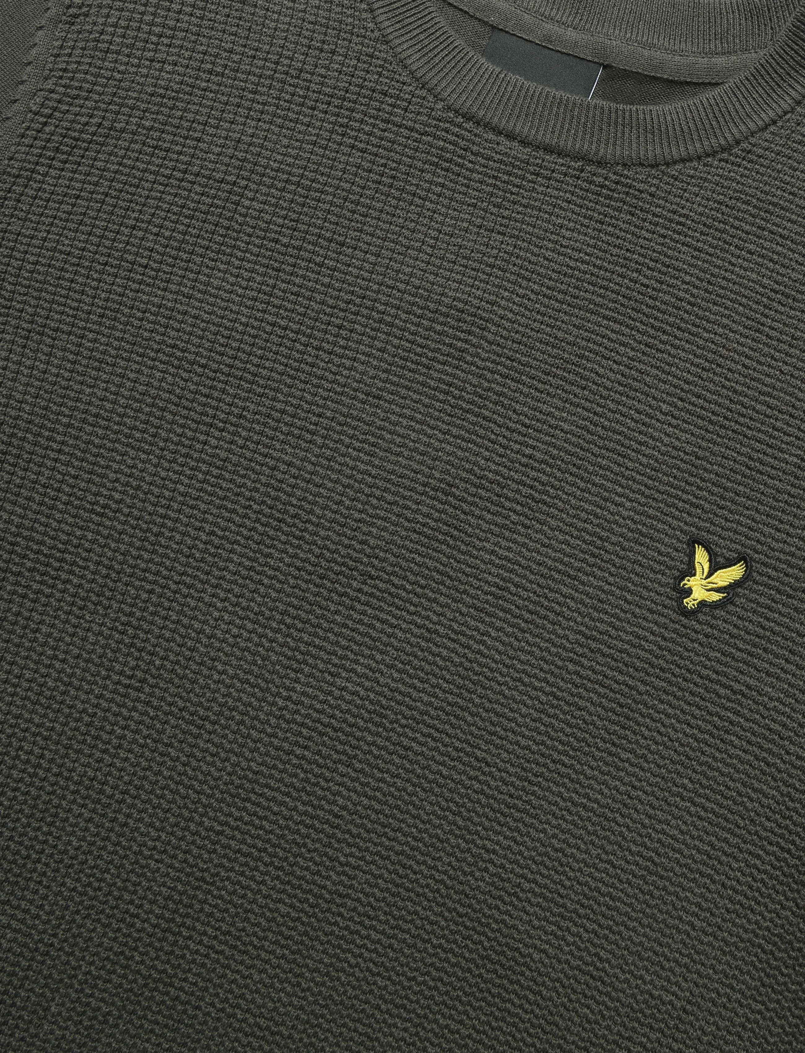 Lyle & Scott - Panelled Waffle Crew Neck Jumper - rundhalsad - shadow slate - 2