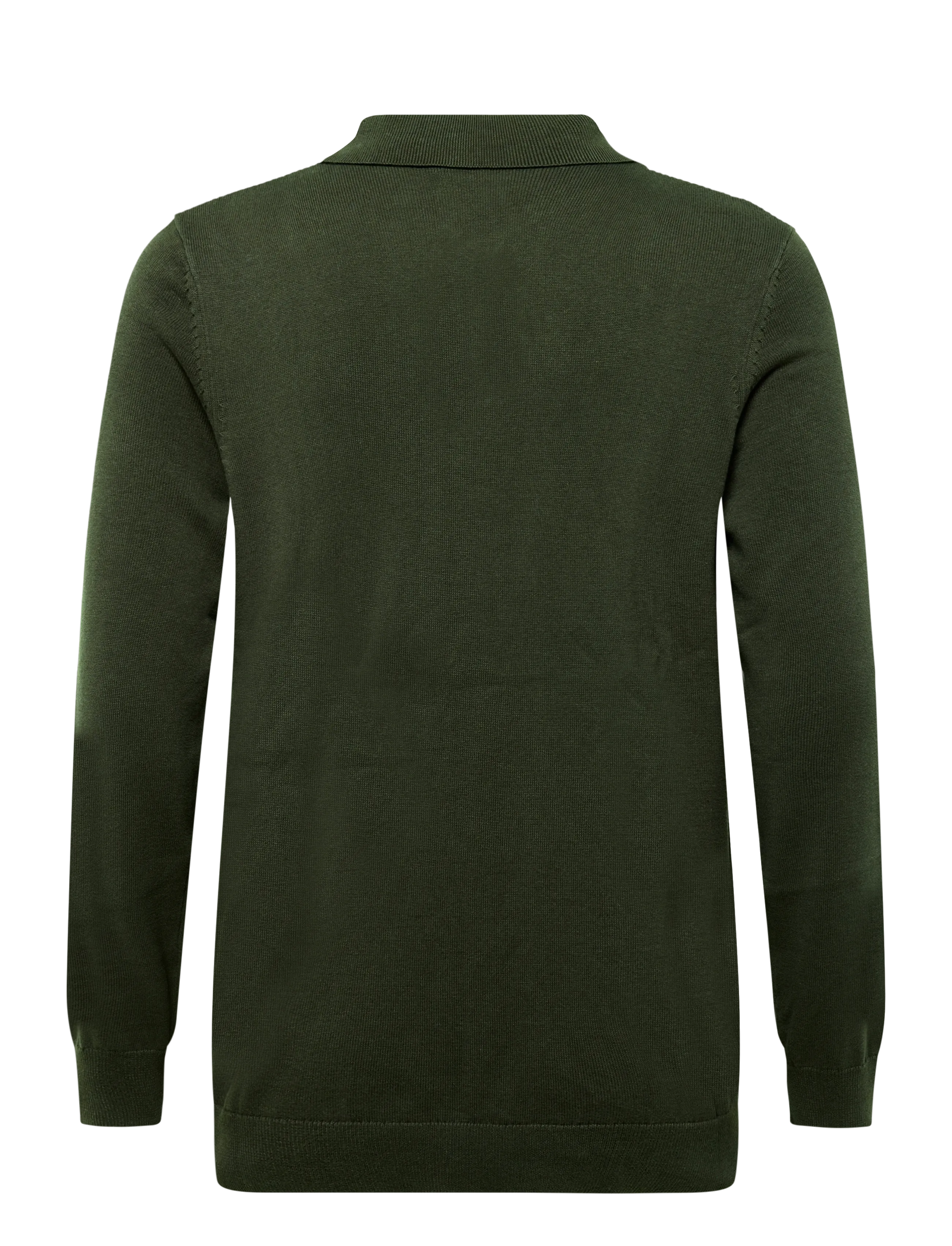Lyle & Scott - Panelled Waffle Knitted Polo - long-sleeved knitted polos - shadow slate - 1