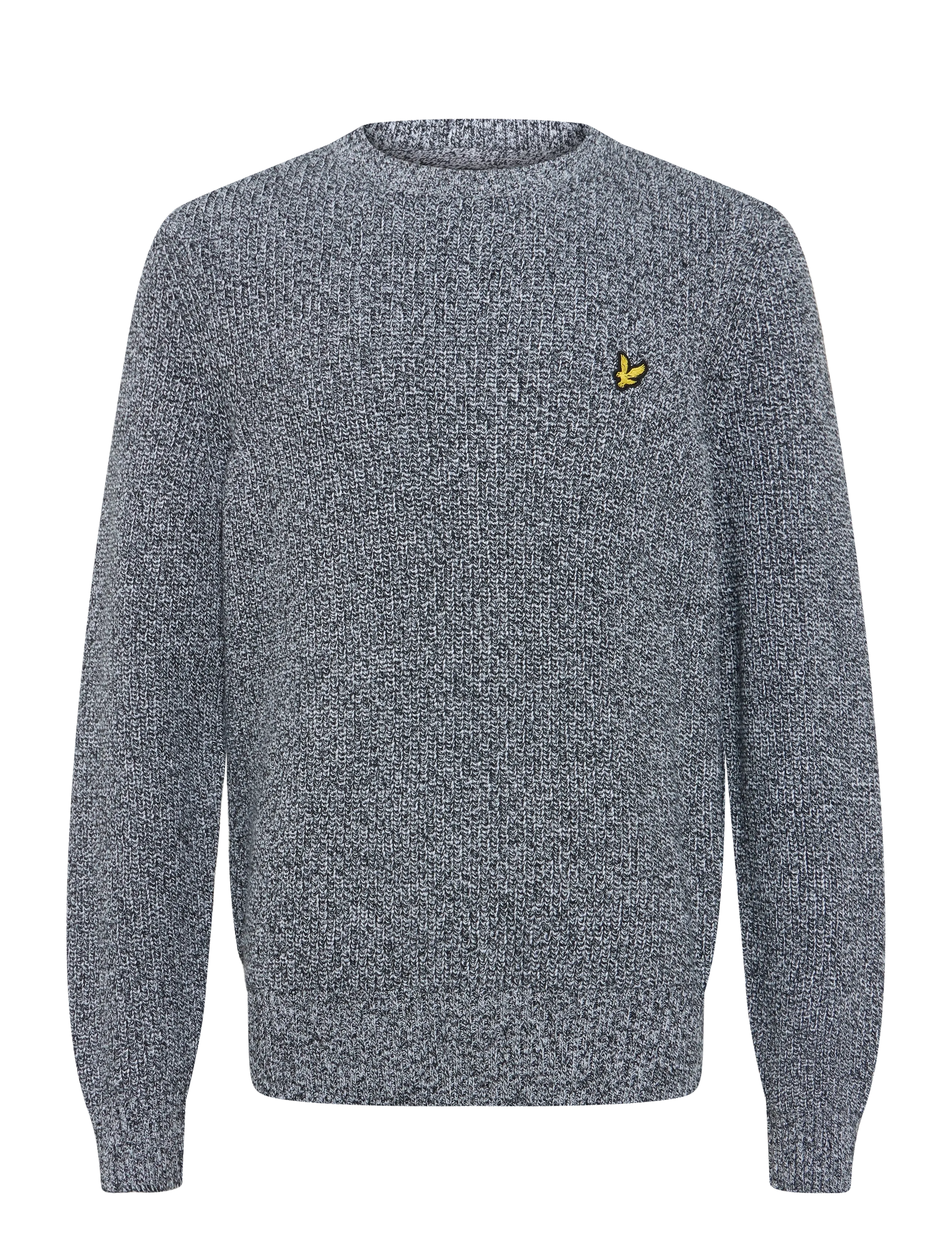Lyle & Scott Static Marl Crew Neck Jumper - Apģērbi - DARK PEPPER MARL / grey