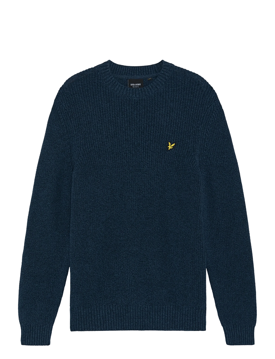 Lyle & Scott - Static Marl Crew Neck Jumper - rundhals - navy pepper marl - 0