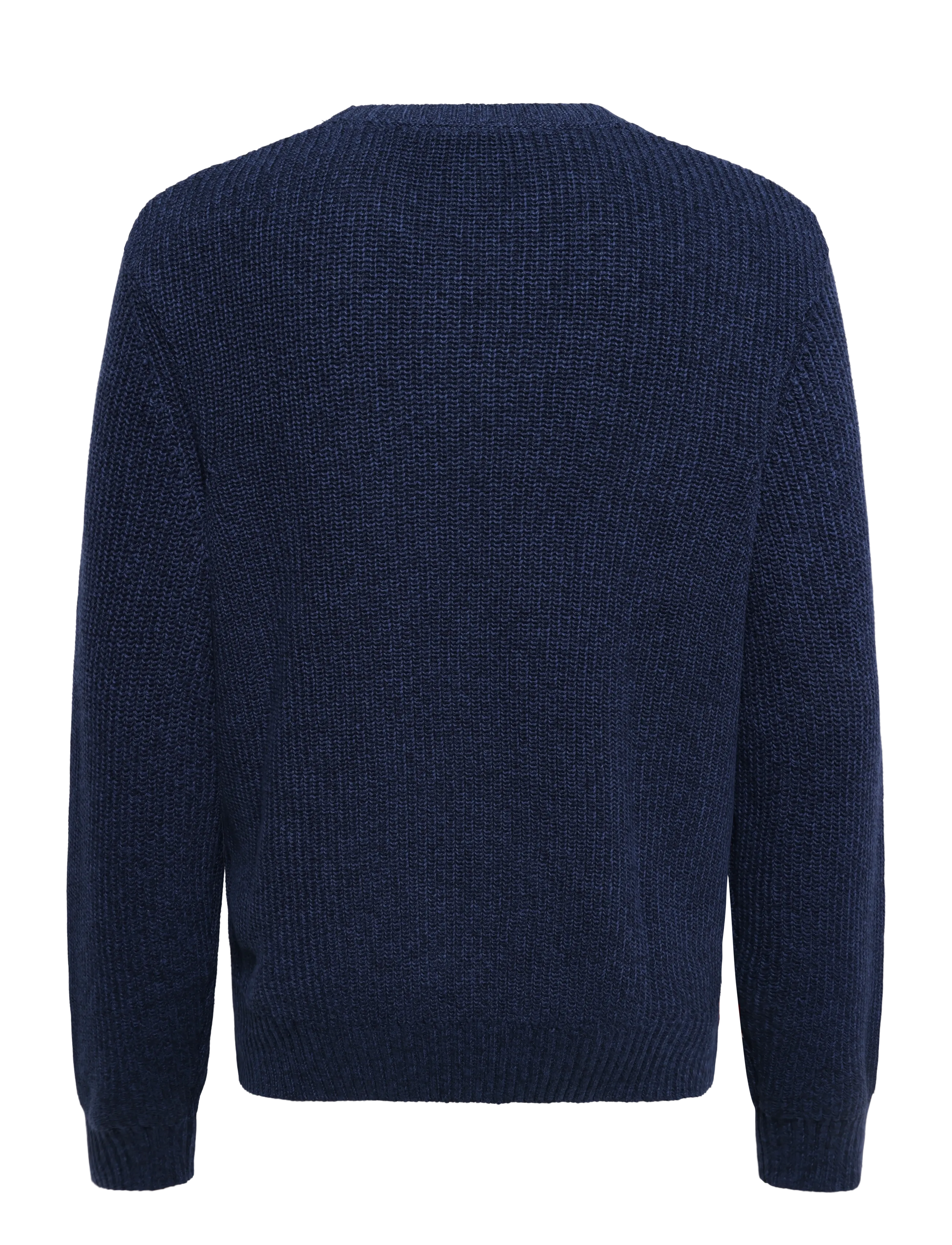 Lyle & Scott - Static Marl Crew Neck Jumper - efterårstøj - navy pepper marl - 1