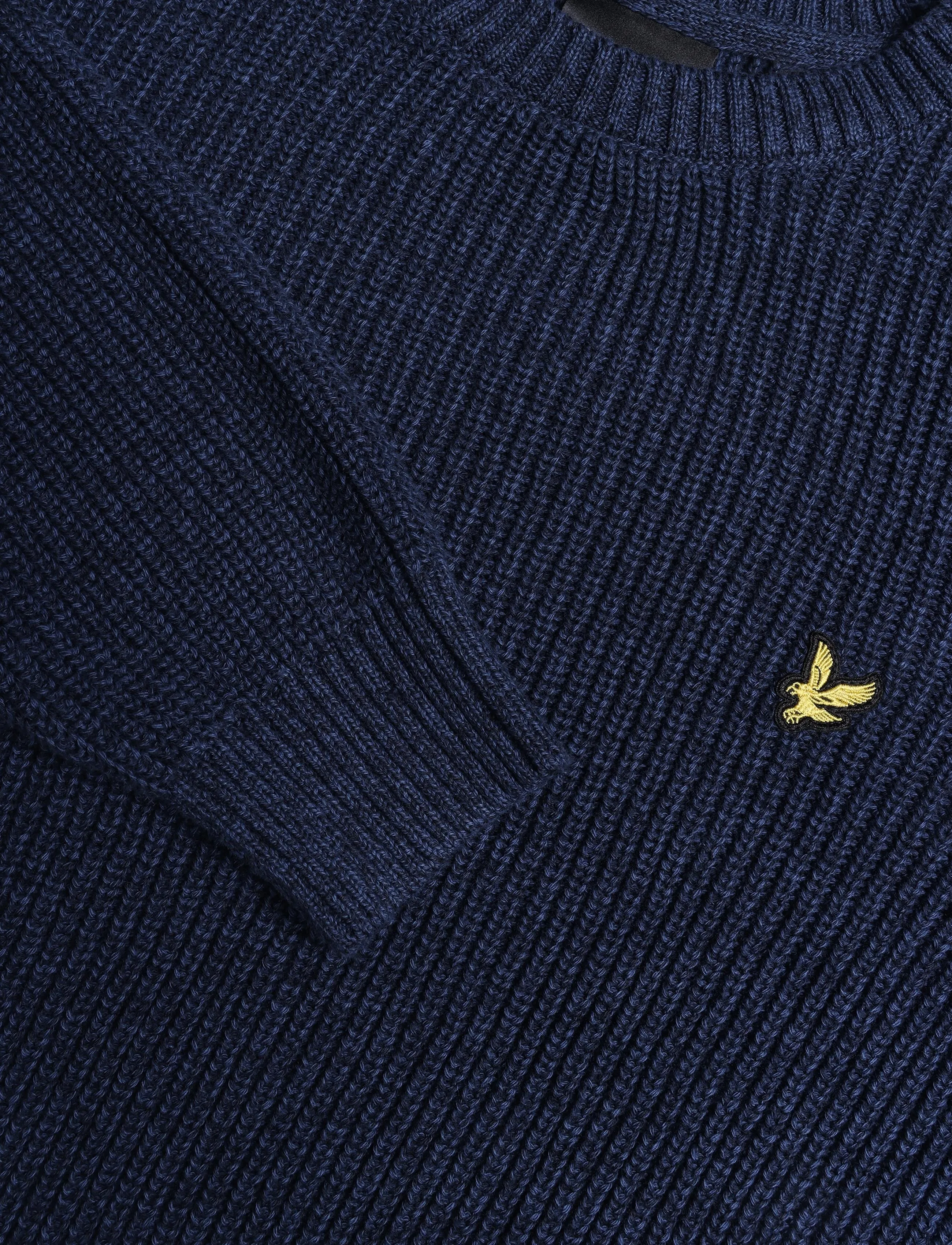 Lyle & Scott - Static Marl Crew Neck Jumper - efterårstøj - navy pepper marl - 2