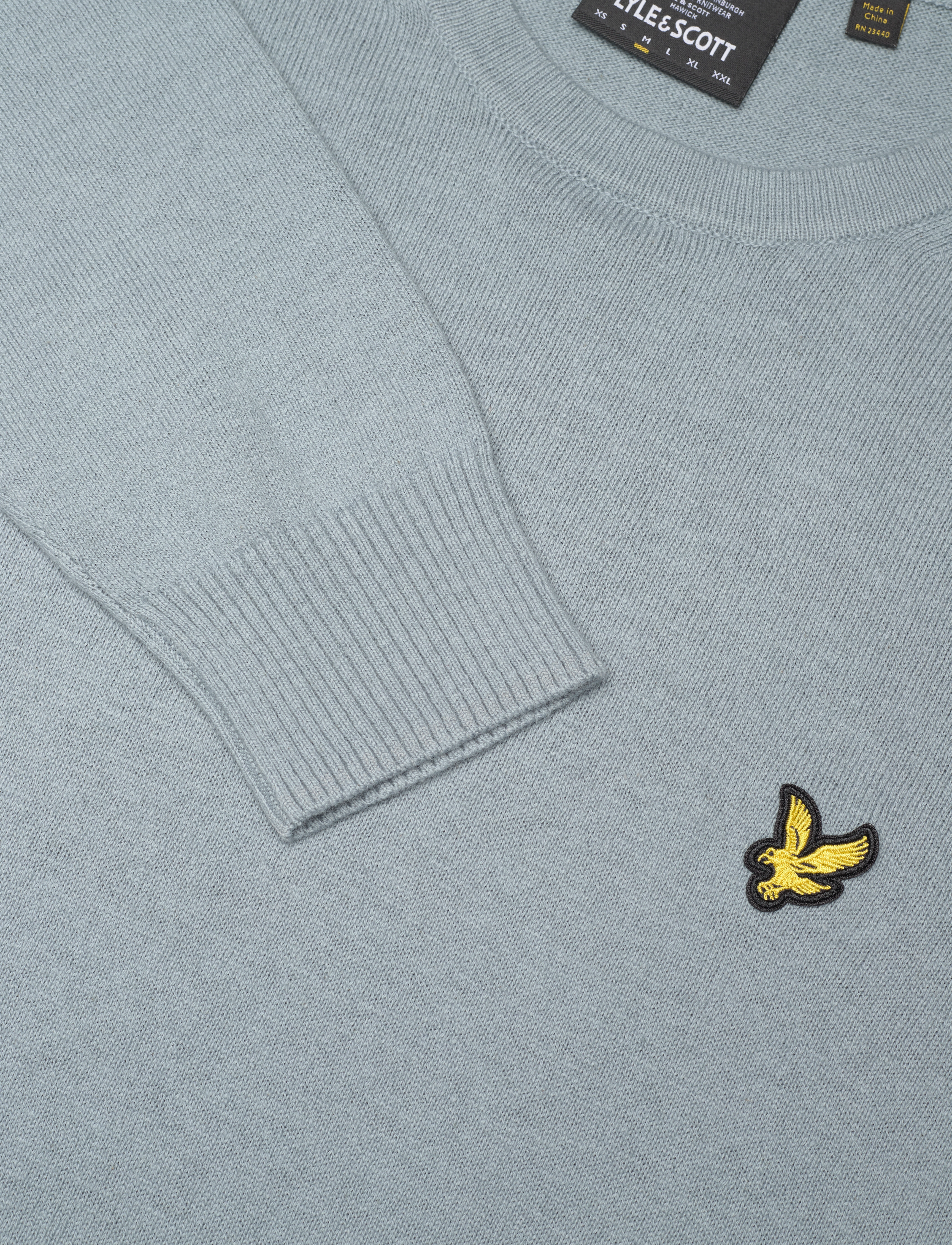 Lyle & Scott - Cotton Merino Crew Jumper - away blue - 2