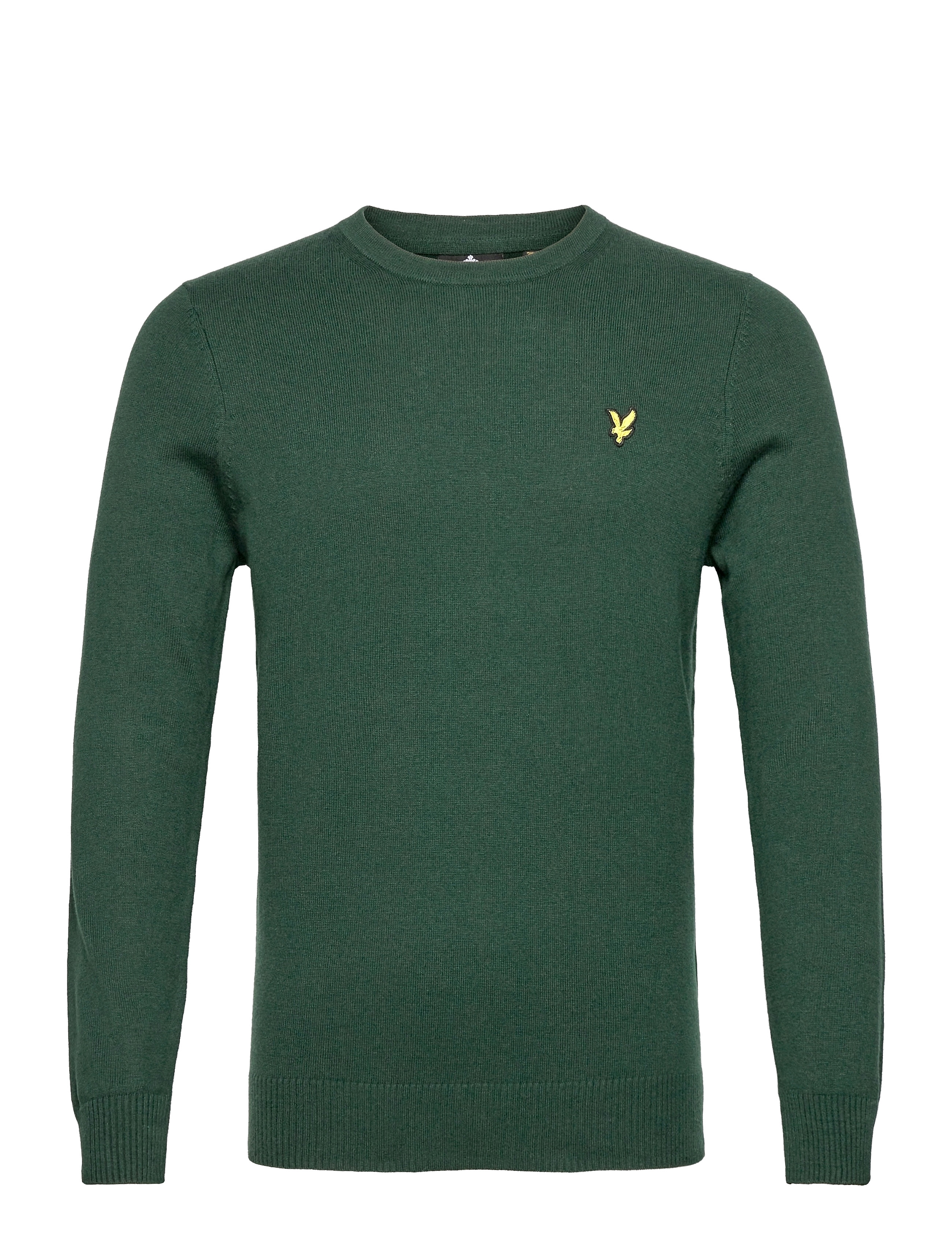 Cotton Merino Crew Jumper - DARK GREEN