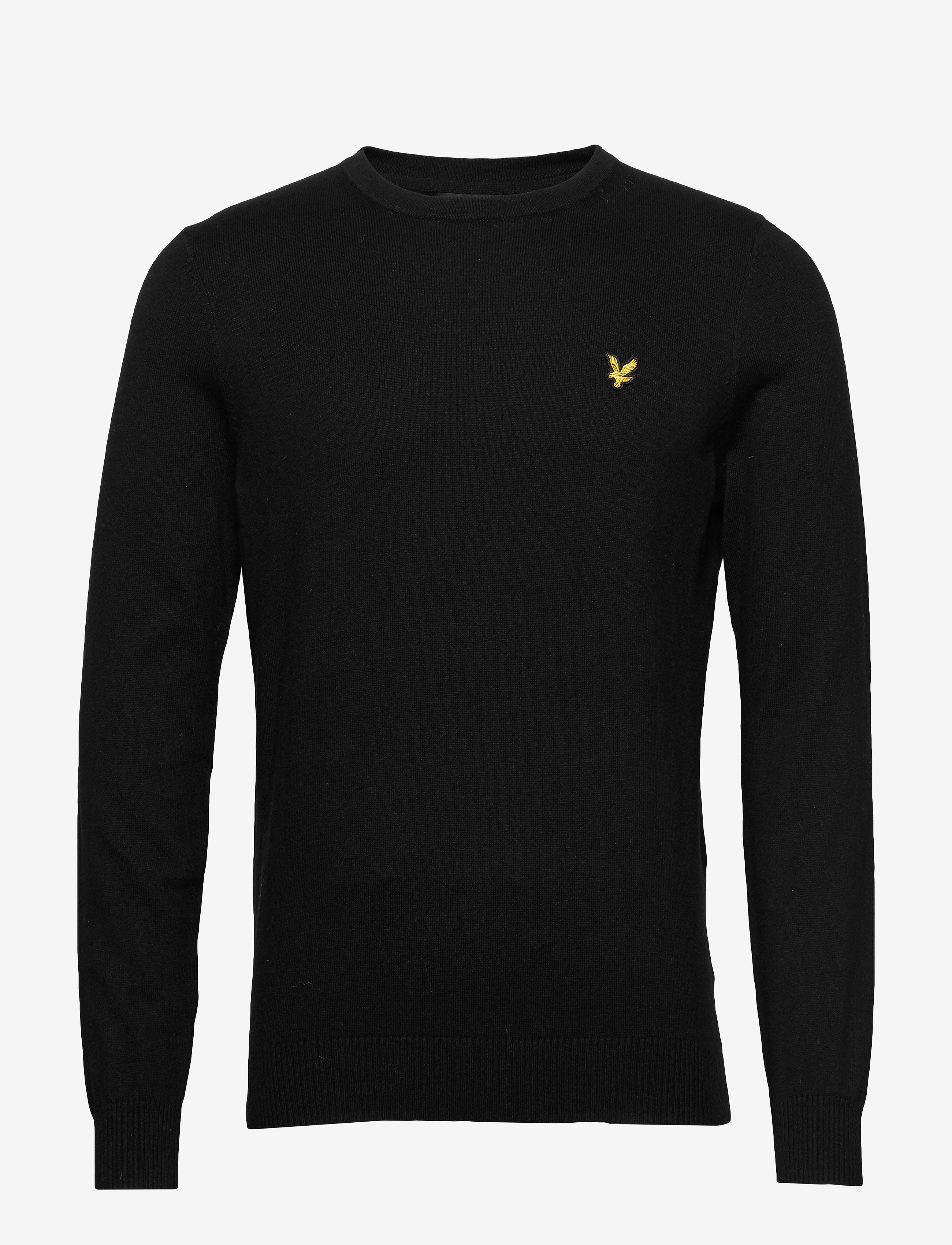 Lyle & Scott Cotton Merino Crew Jumper - Lyle & Scott - JET BLACK / black