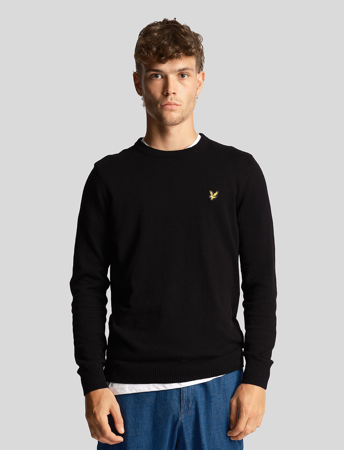 Lyle & scott crew 2025 neck cotton merino jumper