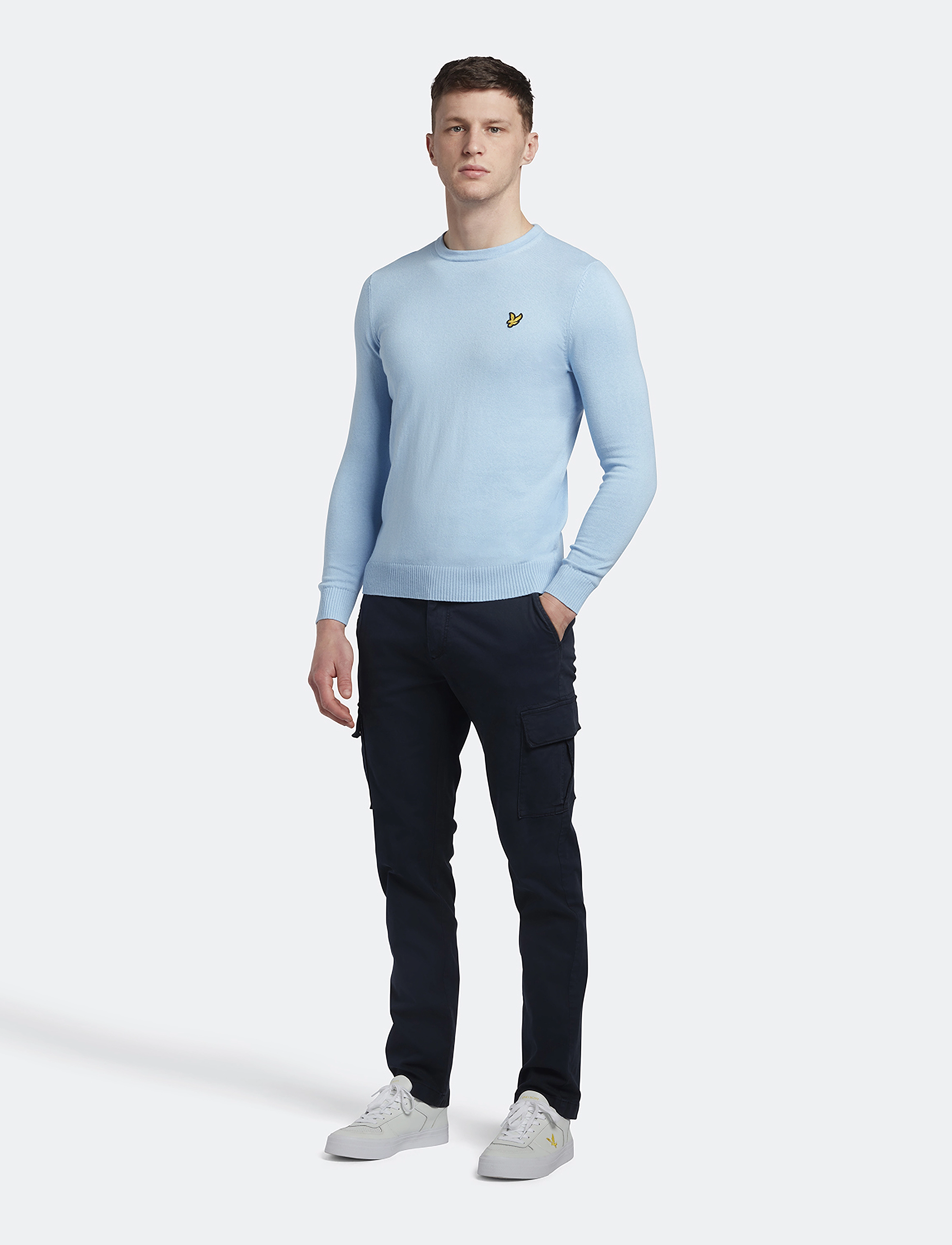 Lyle & Scott - Cotton Merino Crew Jumper - light blue - 3
