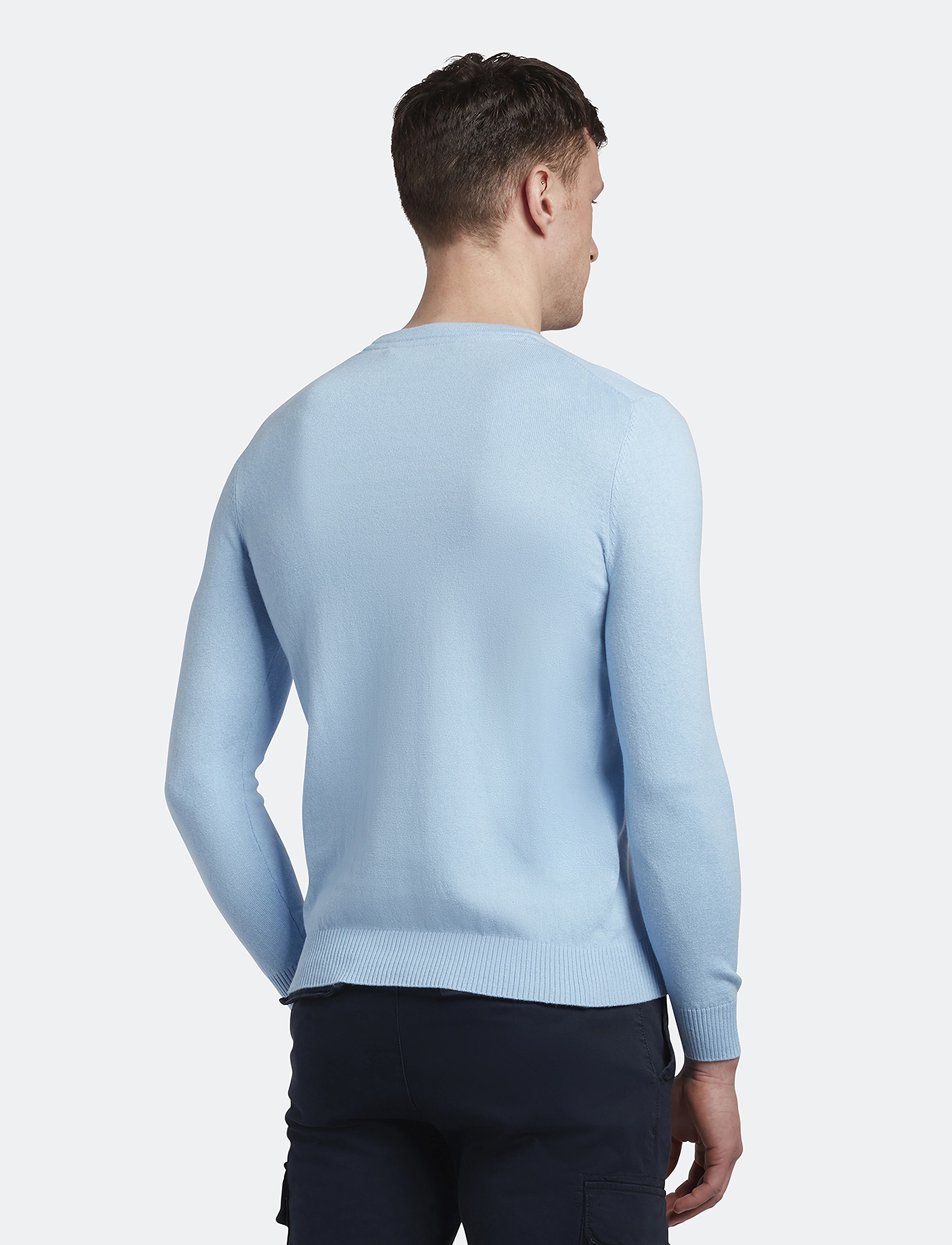 Lyle & Scott - Cotton Merino Crew Jumper - light blue - 4
