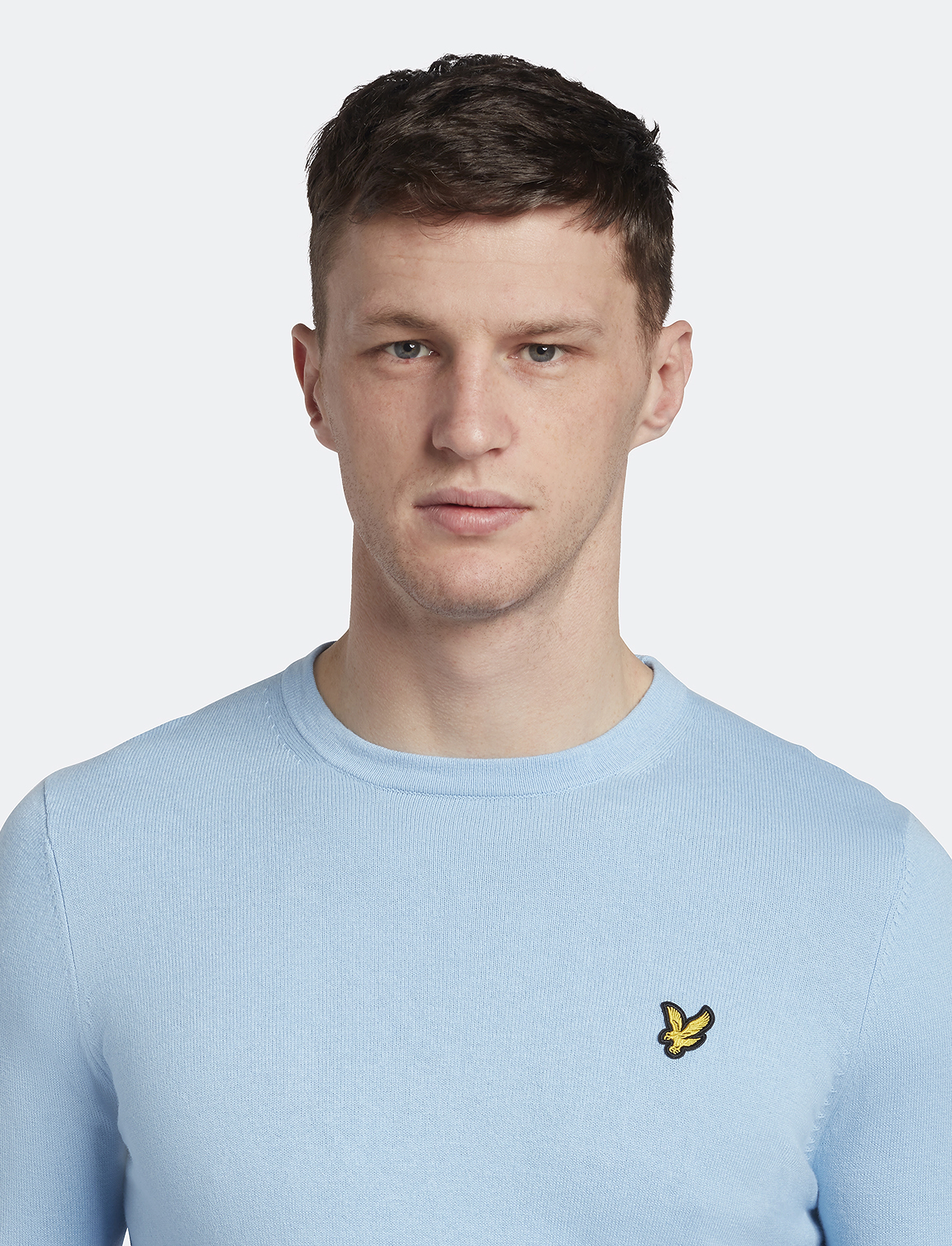 Lyle & Scott - Cotton Merino Crew Jumper - light blue - 5