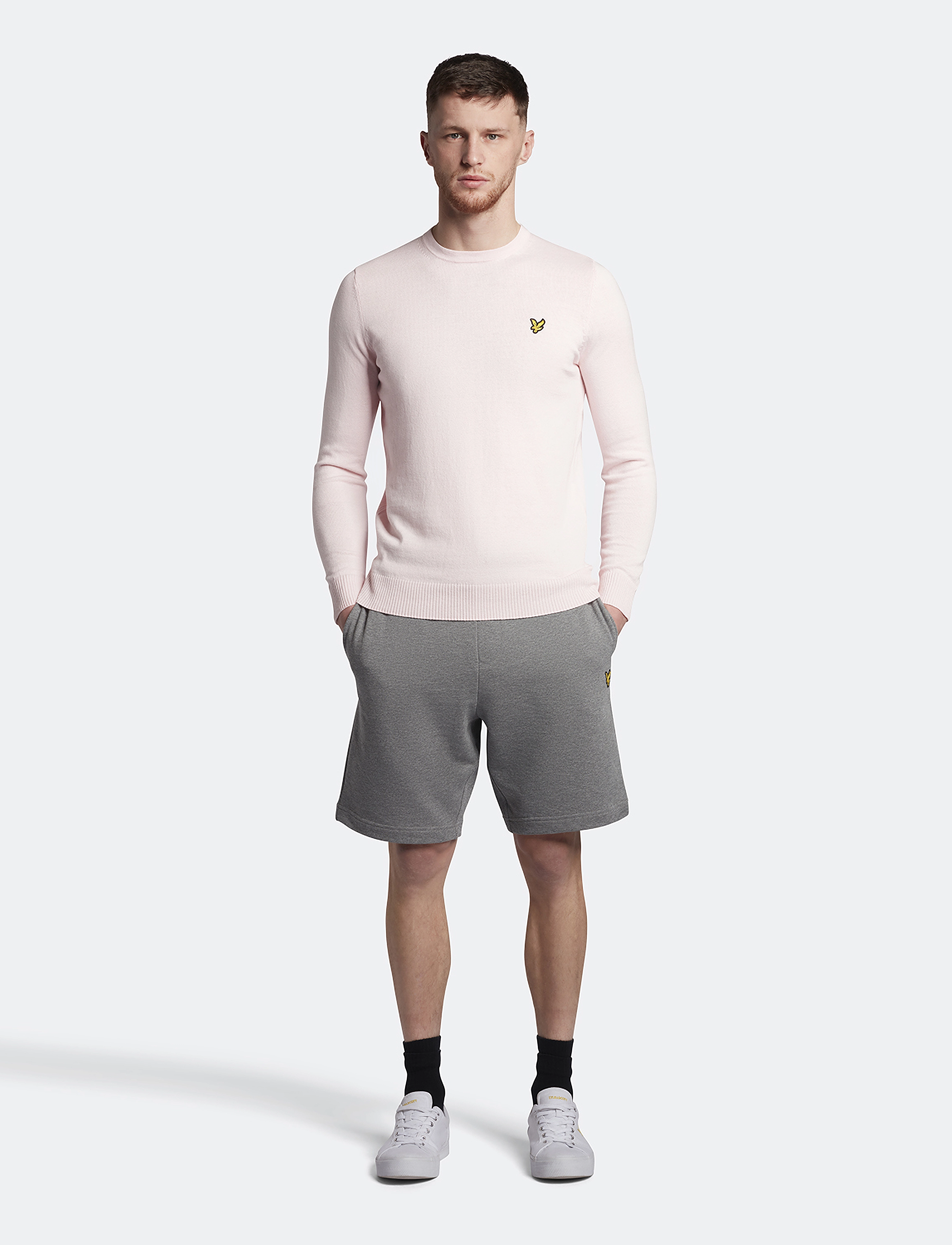 Lyle & Scott - Cotton Merino Crew Jumper - light pink - 3