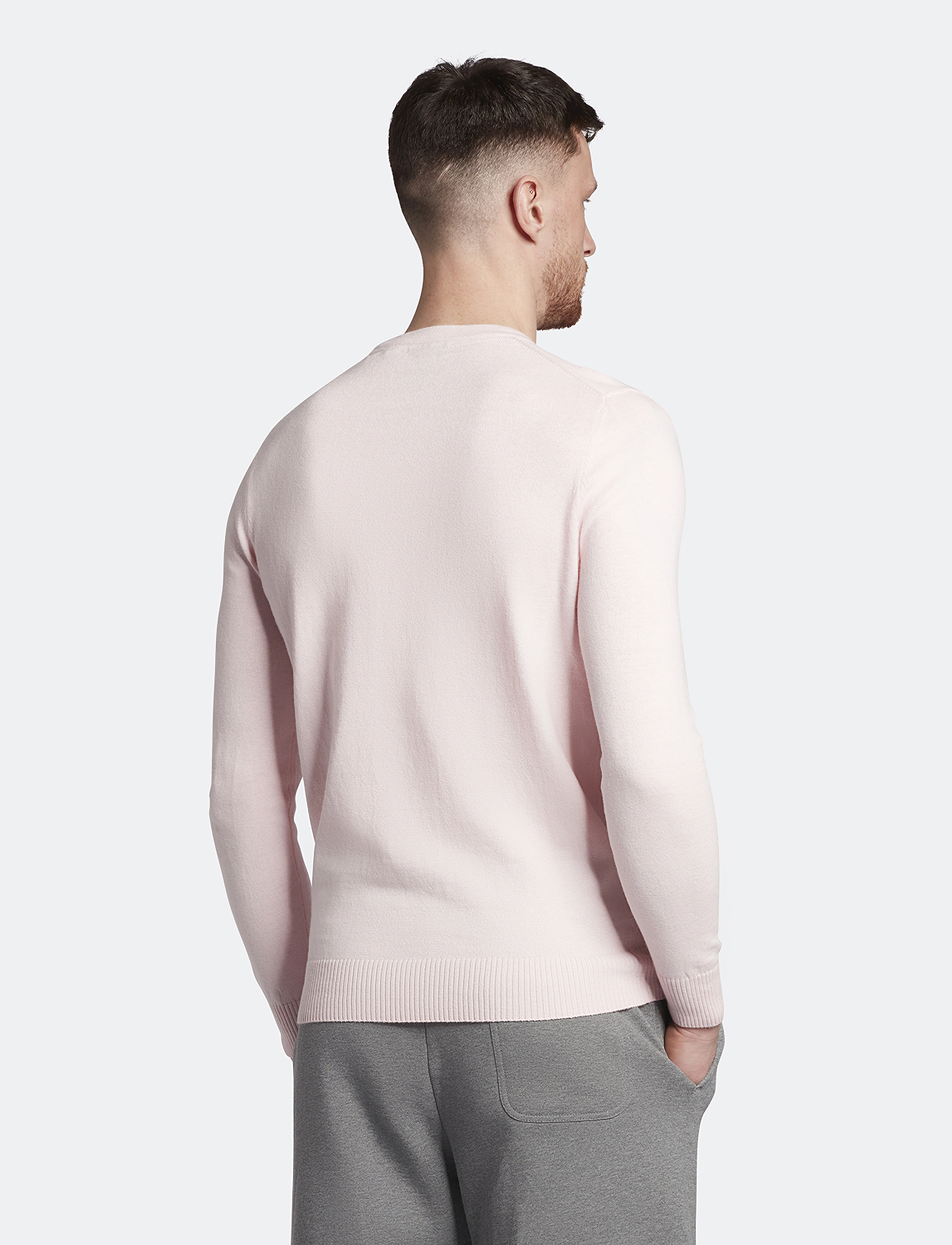 Lyle & Scott - Cotton Merino Crew Jumper - light pink - 4