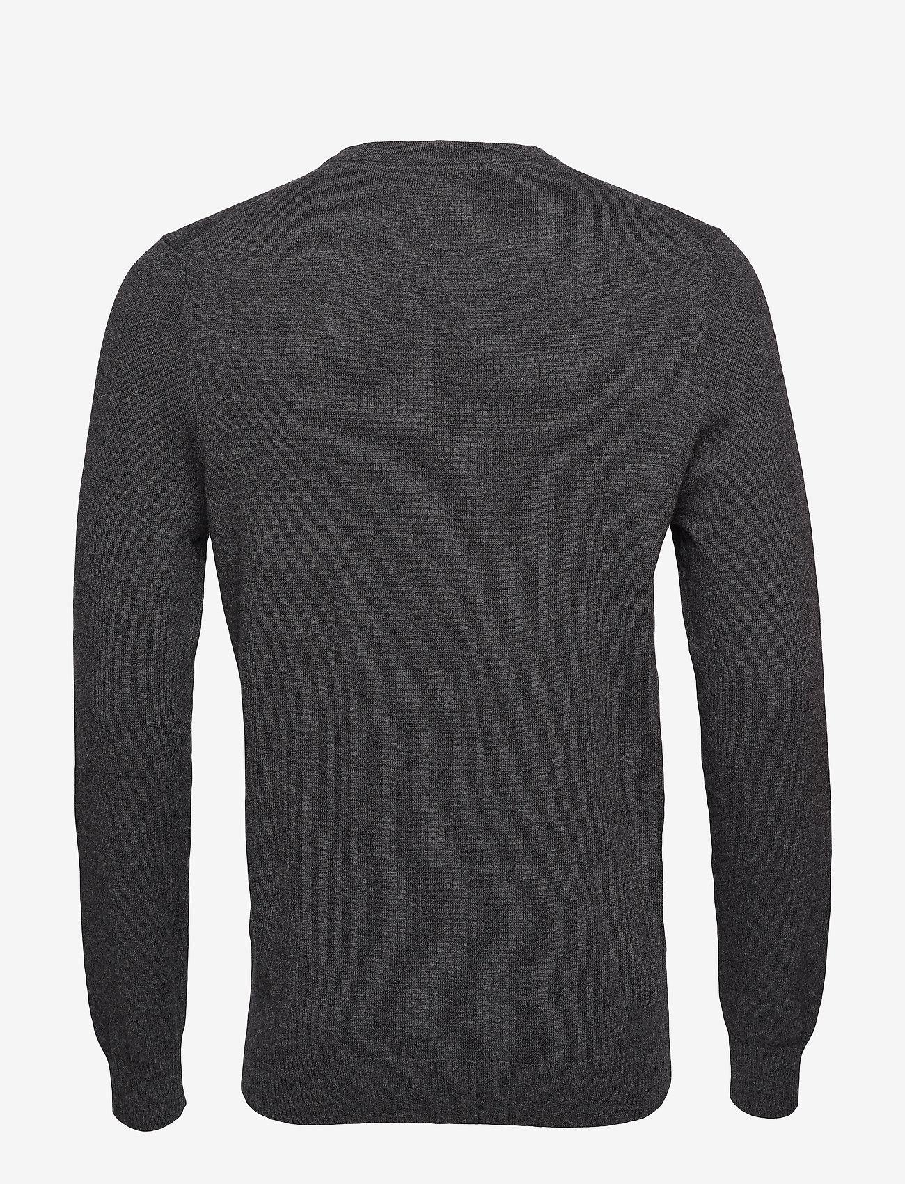 Lyle & Scott - Cotton Merino V Neck Jumper - v-necks - charcoal marl - 2