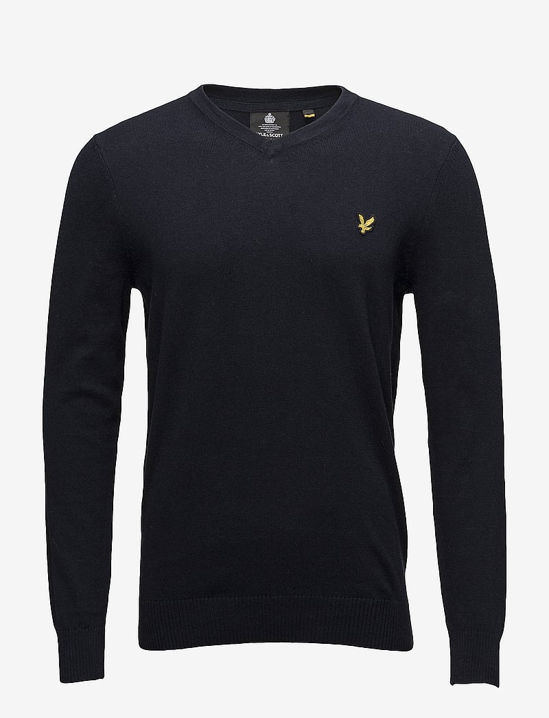 Lyle & Scott - Cotton Merino V Neck Jumper - v-hals - dark navy - 1