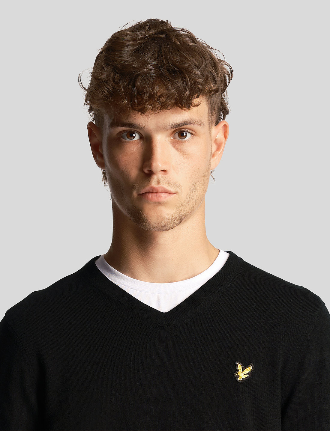 Cotton Merino V Neck Jumper